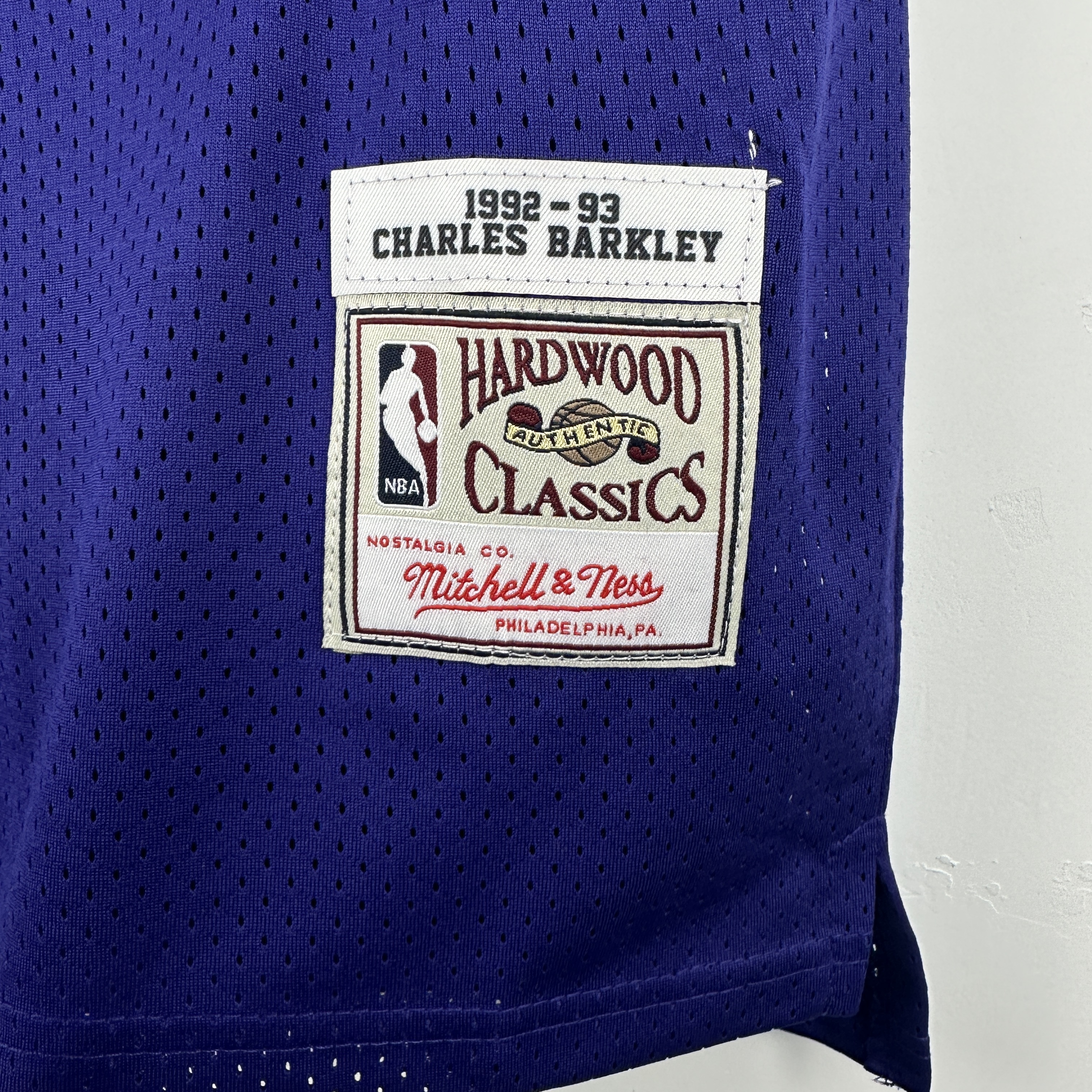 Embroidered MN retro jersey Suns 92/93 season purple No. 34 Barkley