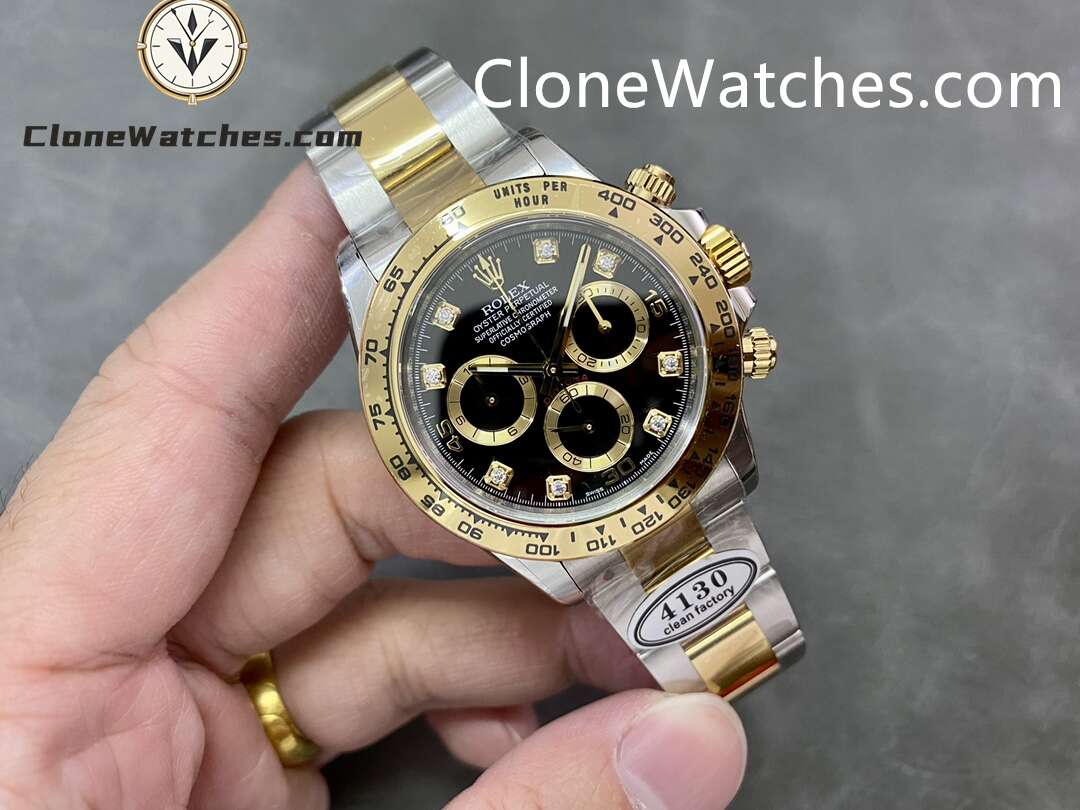 Rolex Super Clone Watches 1:1 Daytona Black Dial m116503-0011 4130 Movement