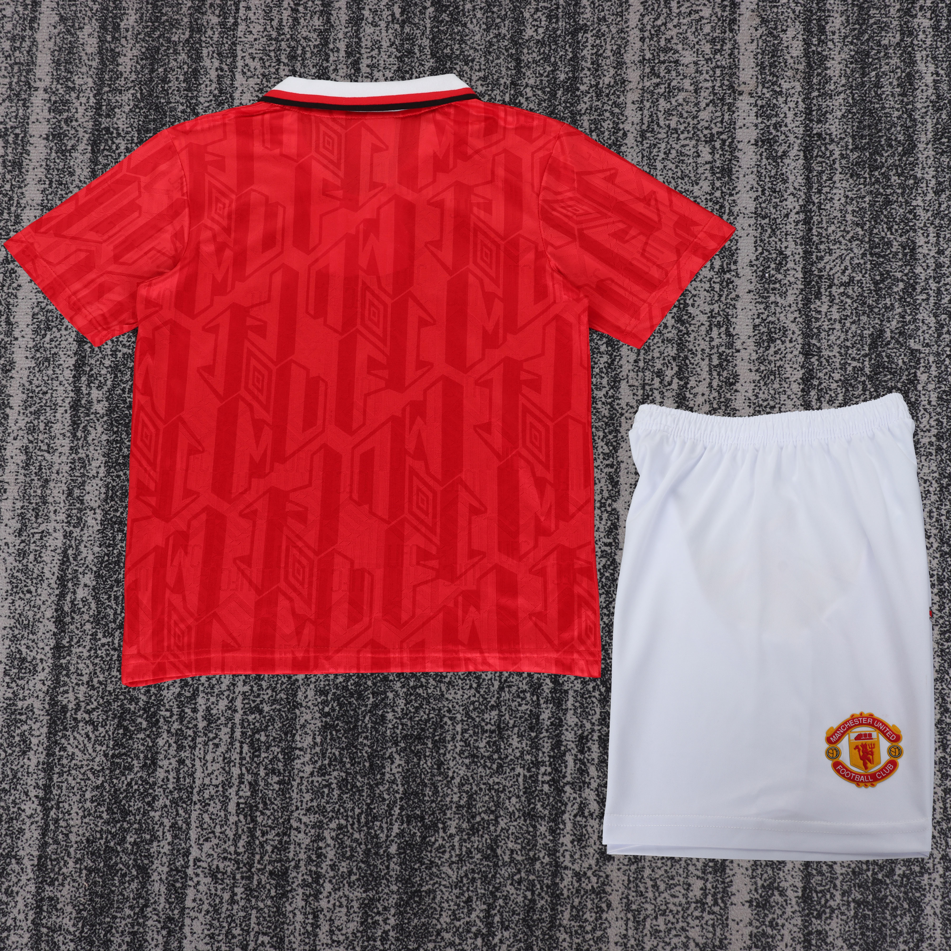 1992-94 Manchester United Home Retro Children's Jersey Set - Fans Edition