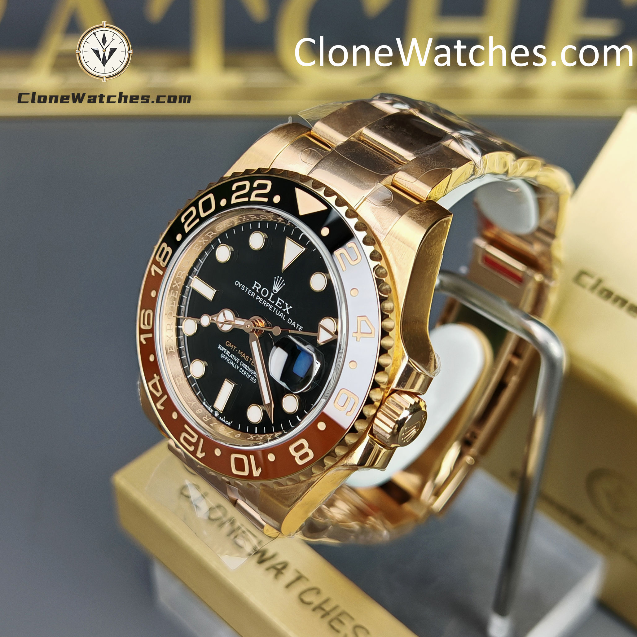 Rolex Super Clone Watches 1:1 Rootbeer GMT Master II M126715chnr Oyster 3285 Movement