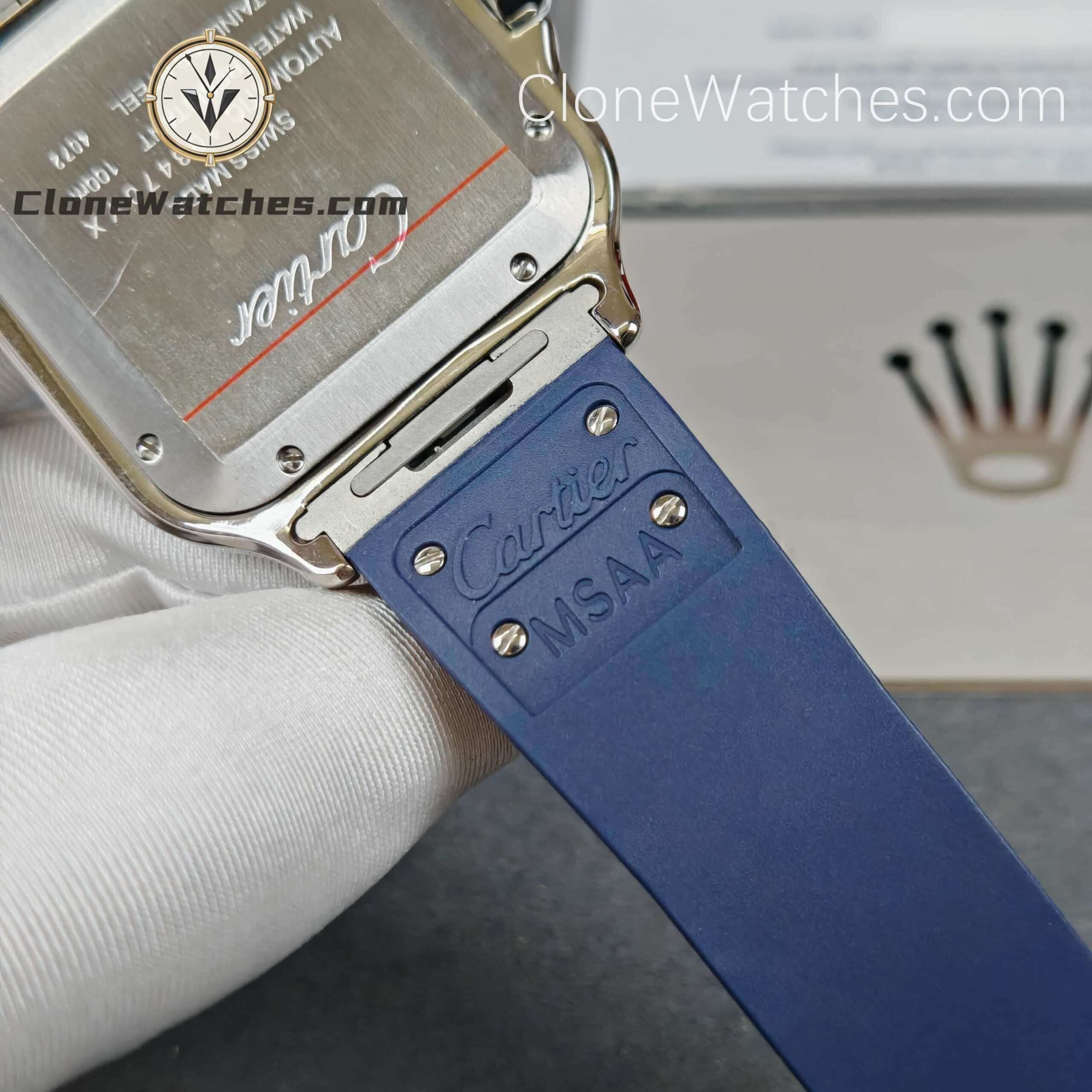 Cartier Super Clone Watches 1:1 L-SANTOS DE CARTIER White Dial 39.8MM WSSA0047