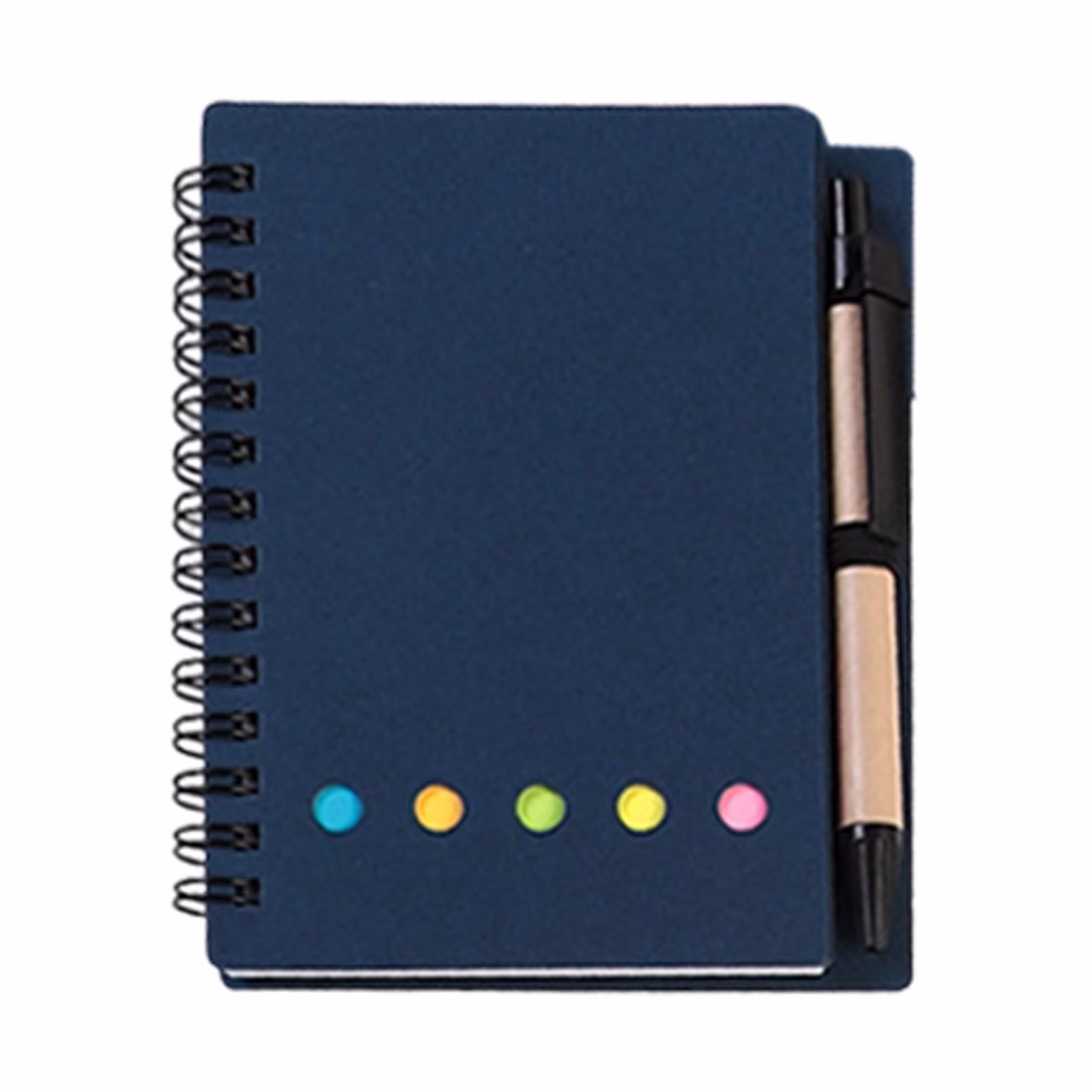 VKLU 1PC Pocket Notebook with Pen, 5x4 Inch Small Memo Pad with Sticky Tabs, 60 Sheets Lined Mini Journal Set, Kraft