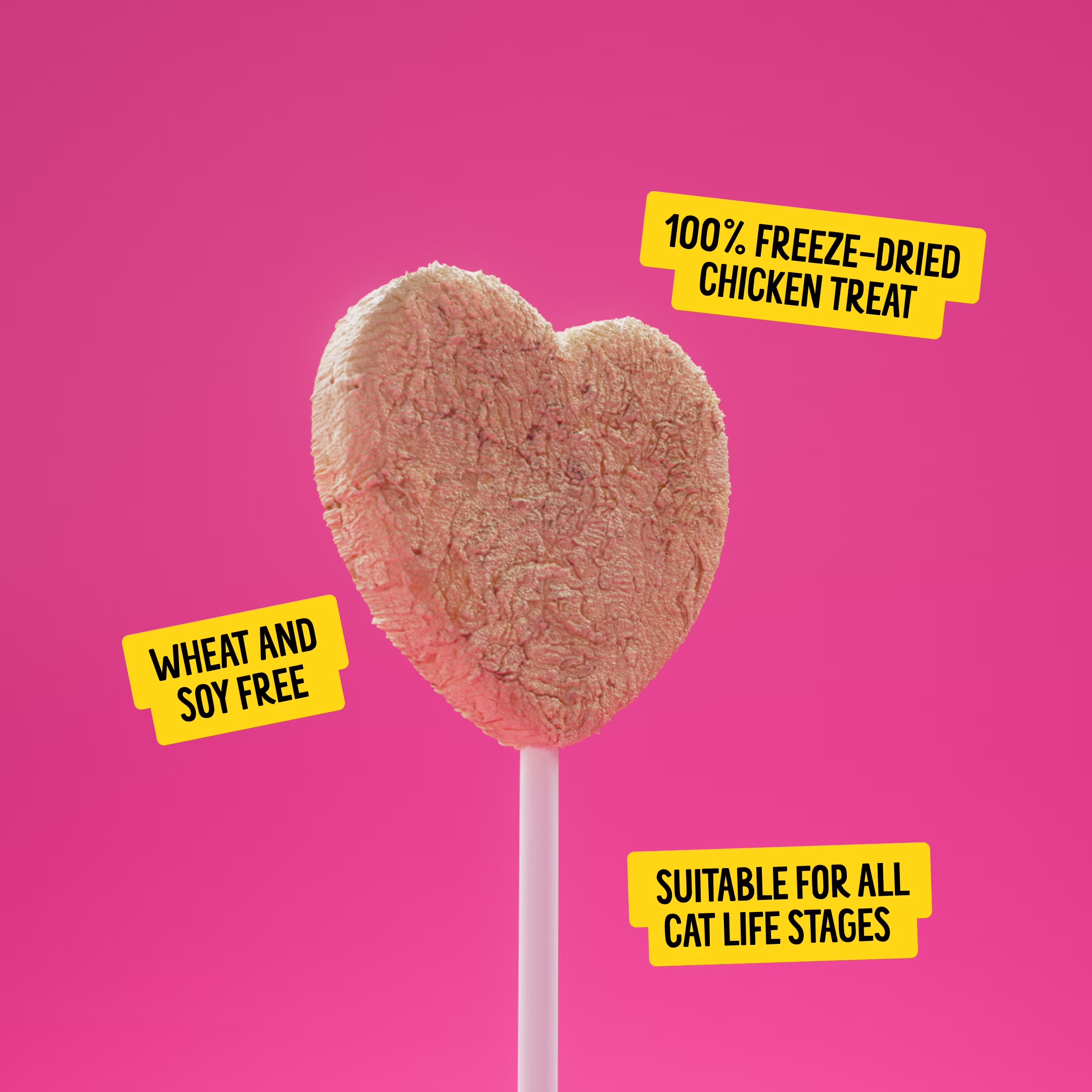 BONKERS Purrpops, Freeze Dried Chicken Flavored Lollipop Cat Treats, 4 Pieces