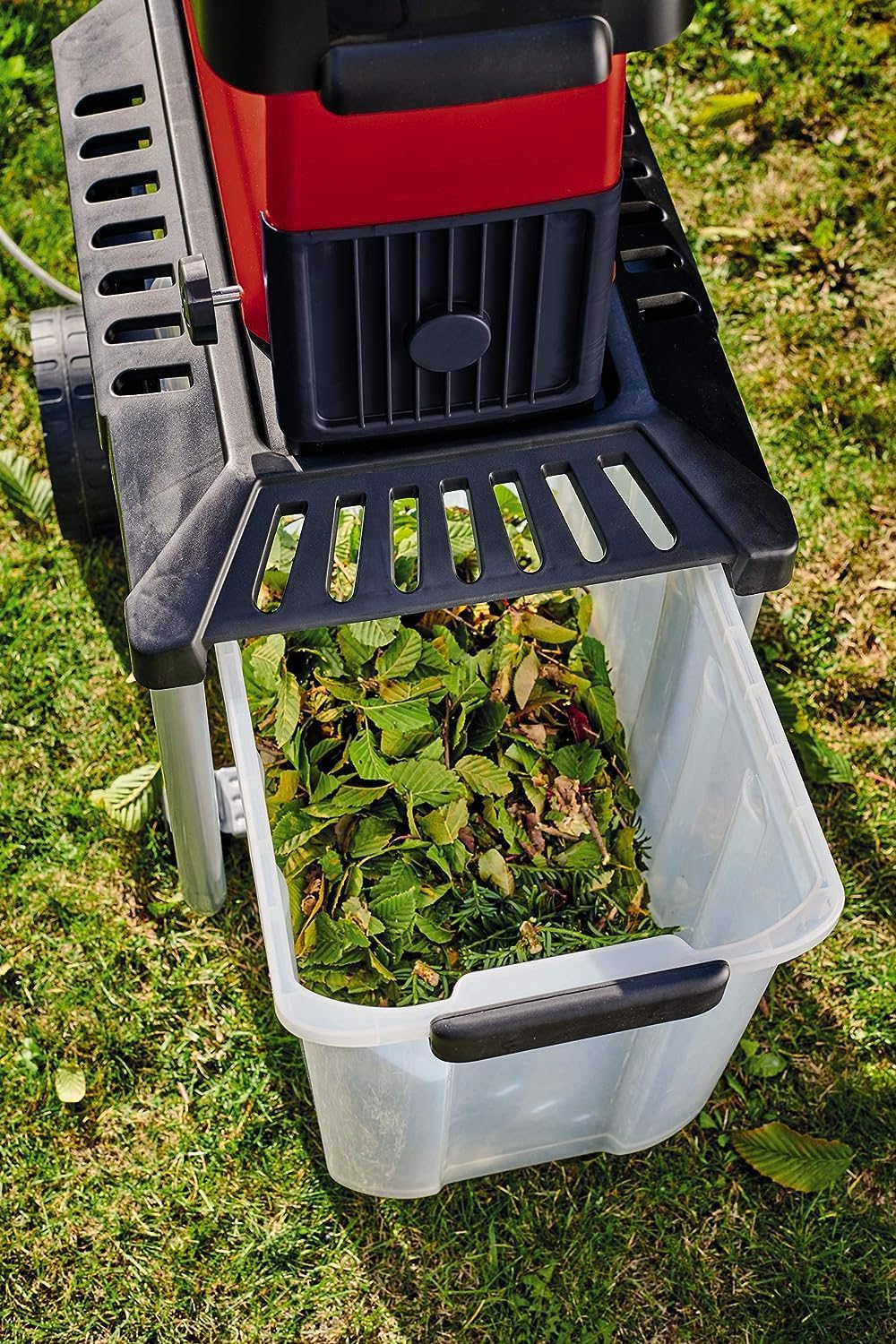 Broyeur végétaux silencieux 2800 W cylindre coupe bac 60 L