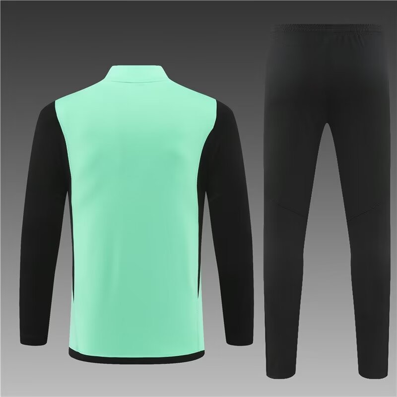 2023/2024 Real Madrid half-pull training uniform green suit 1:1 Thai quality