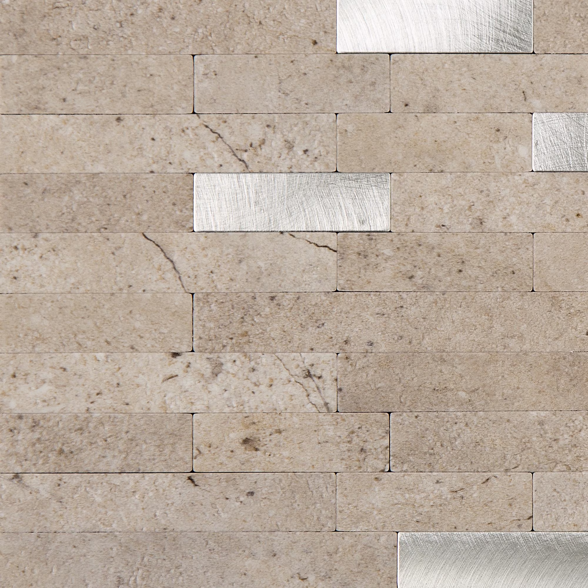 Aspect Peel and Stick Collage Tile in Biscuit Sample
