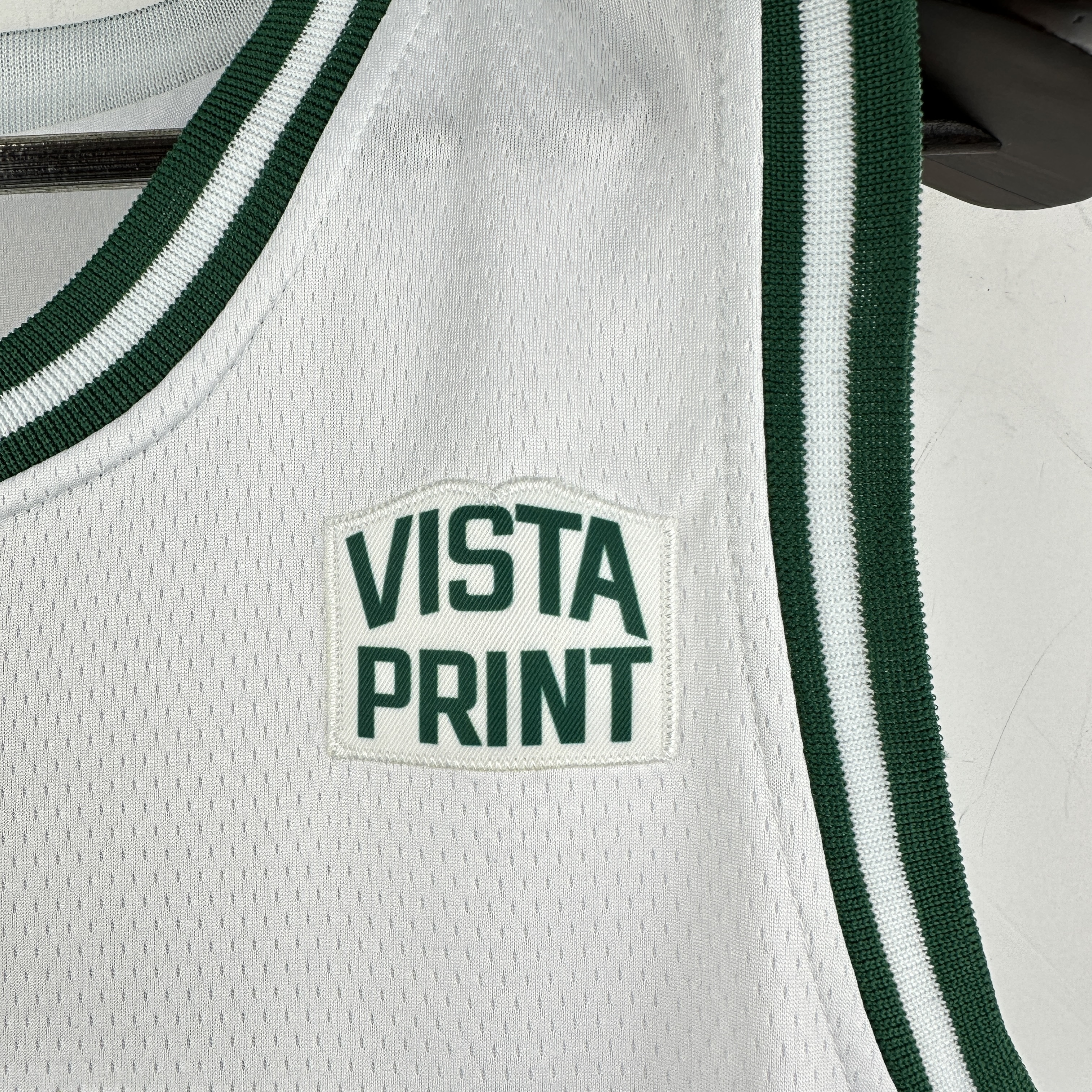 Embroidered Celtics White No. 0 Tatum