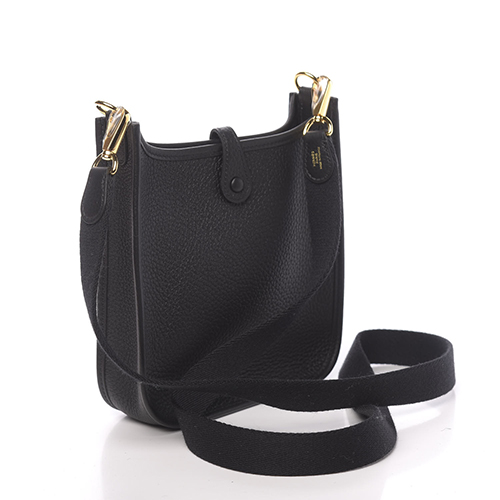 HERMES Taurillon Clemence Evelyne TPM Black