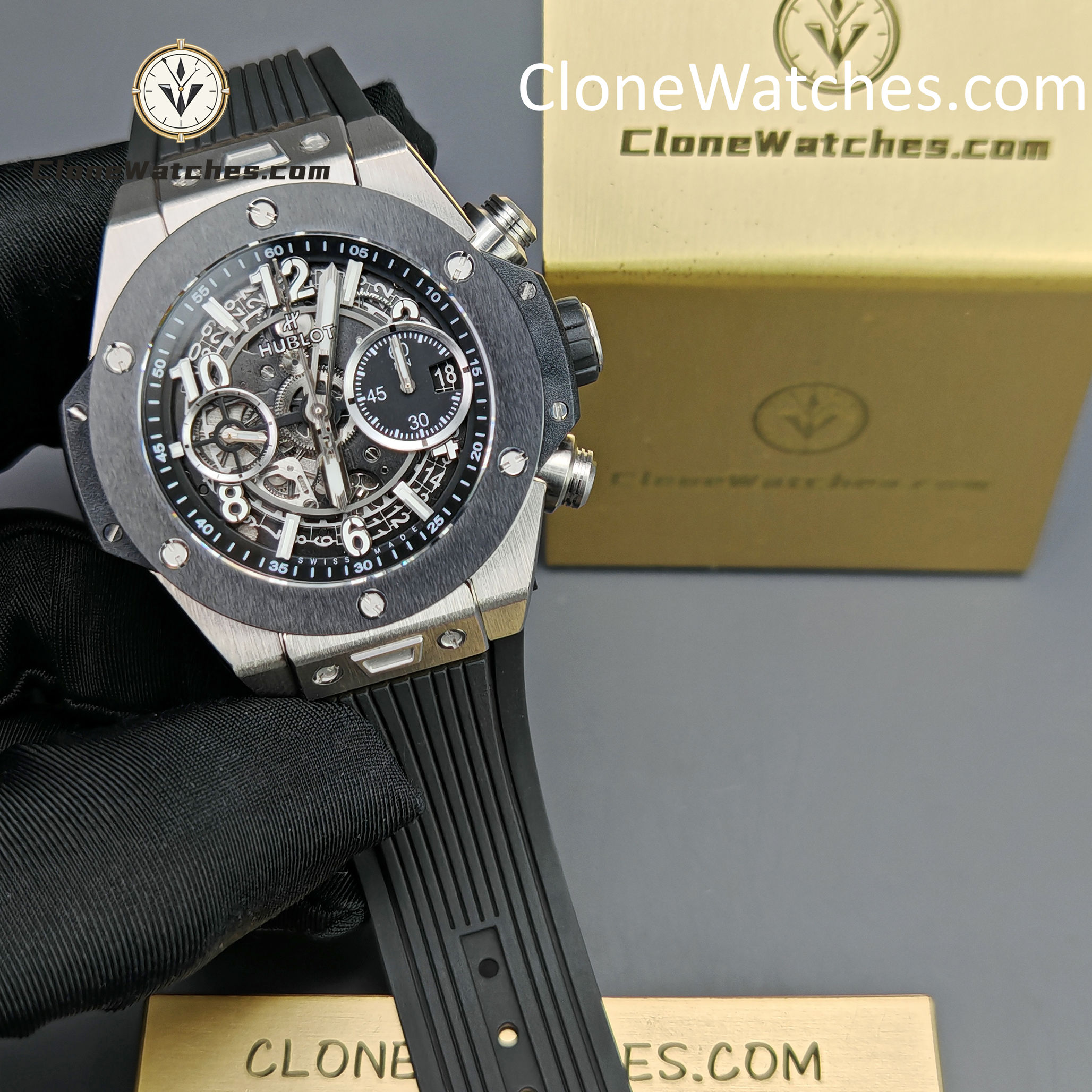 Hublot Super Clone Watches 1:1 Big Bang Unico Titanium Ceramic 42mm 441.NM.1171.RX