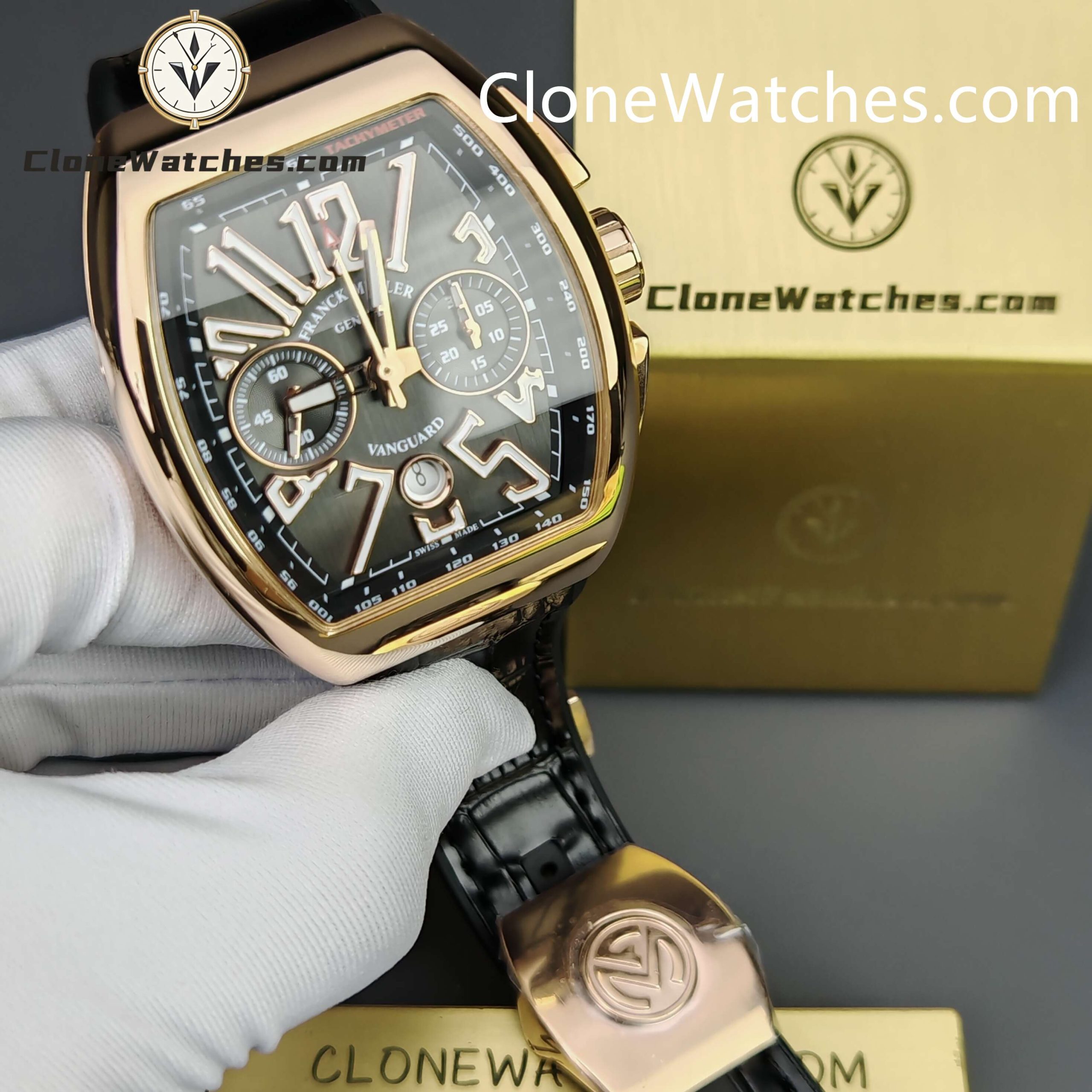 Franck Muller Super Clone Watches 1:1 Vanguard 45CCGLDBRNLD1 44MM