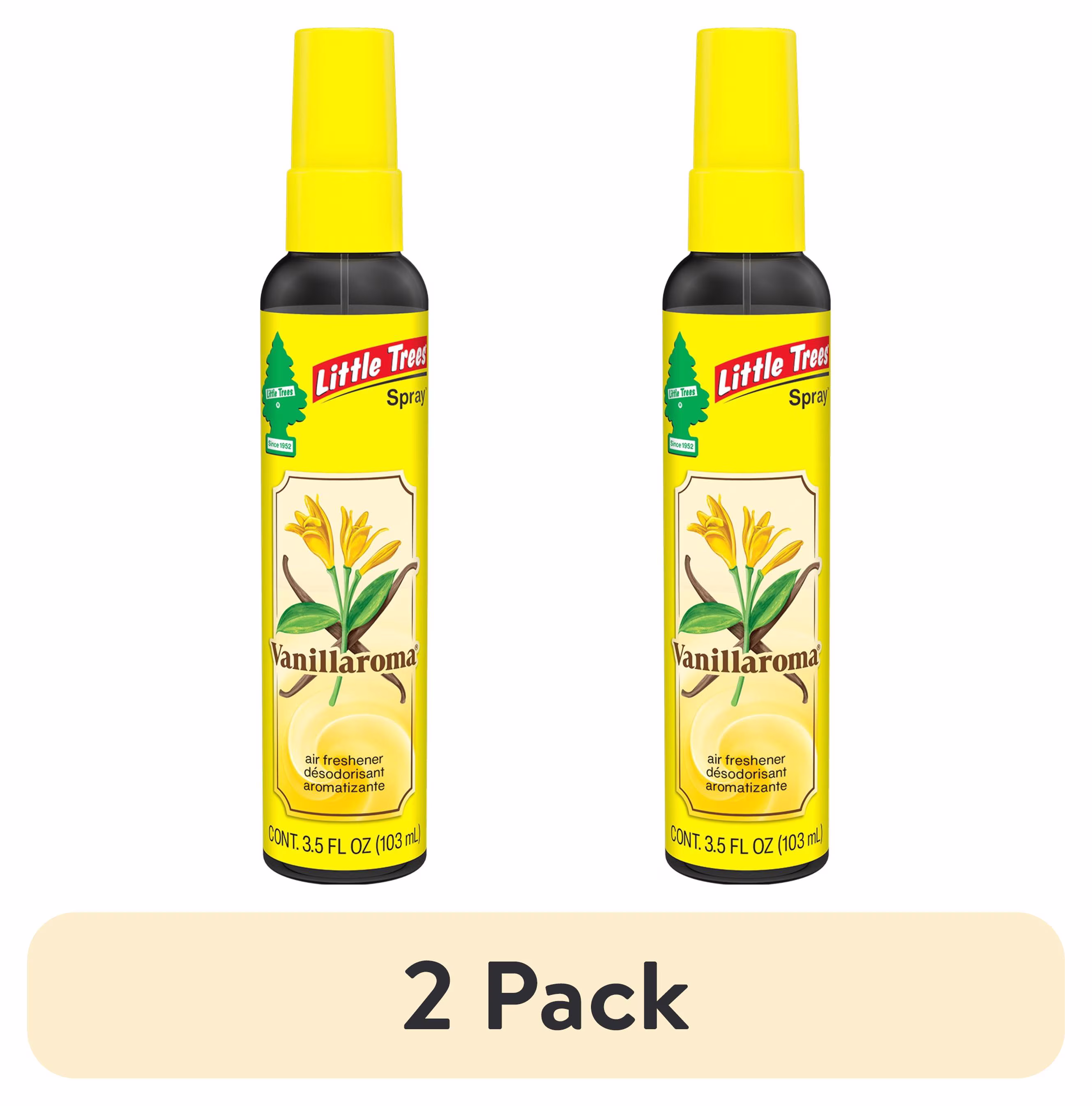 (3 pack) Little Trees Air Freshener Spray Vanillaroma 3.5 fl oz