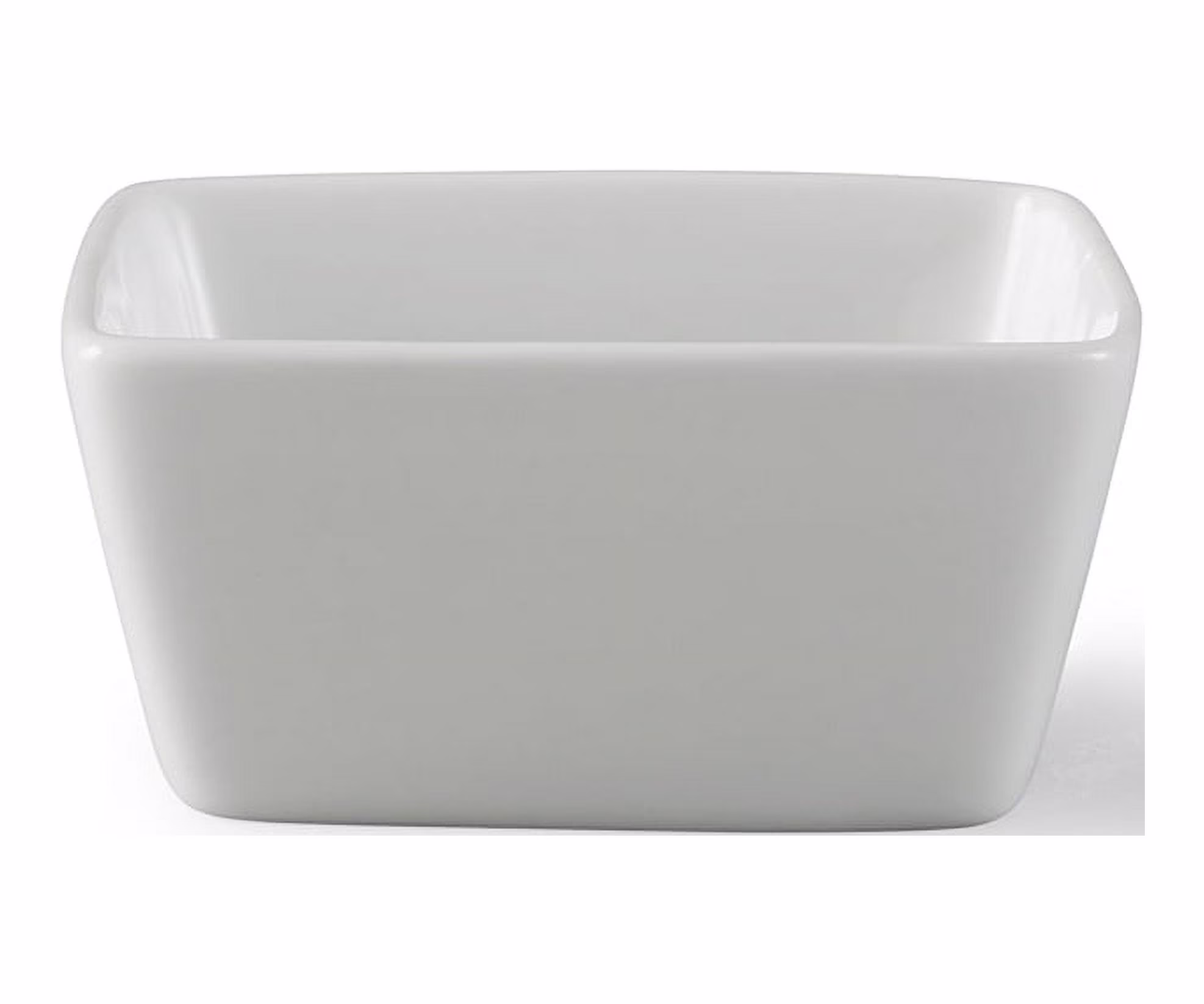 (4 pack) Better Homes & Gardens White Porcelain Square Dipped Bowl, 6 oz