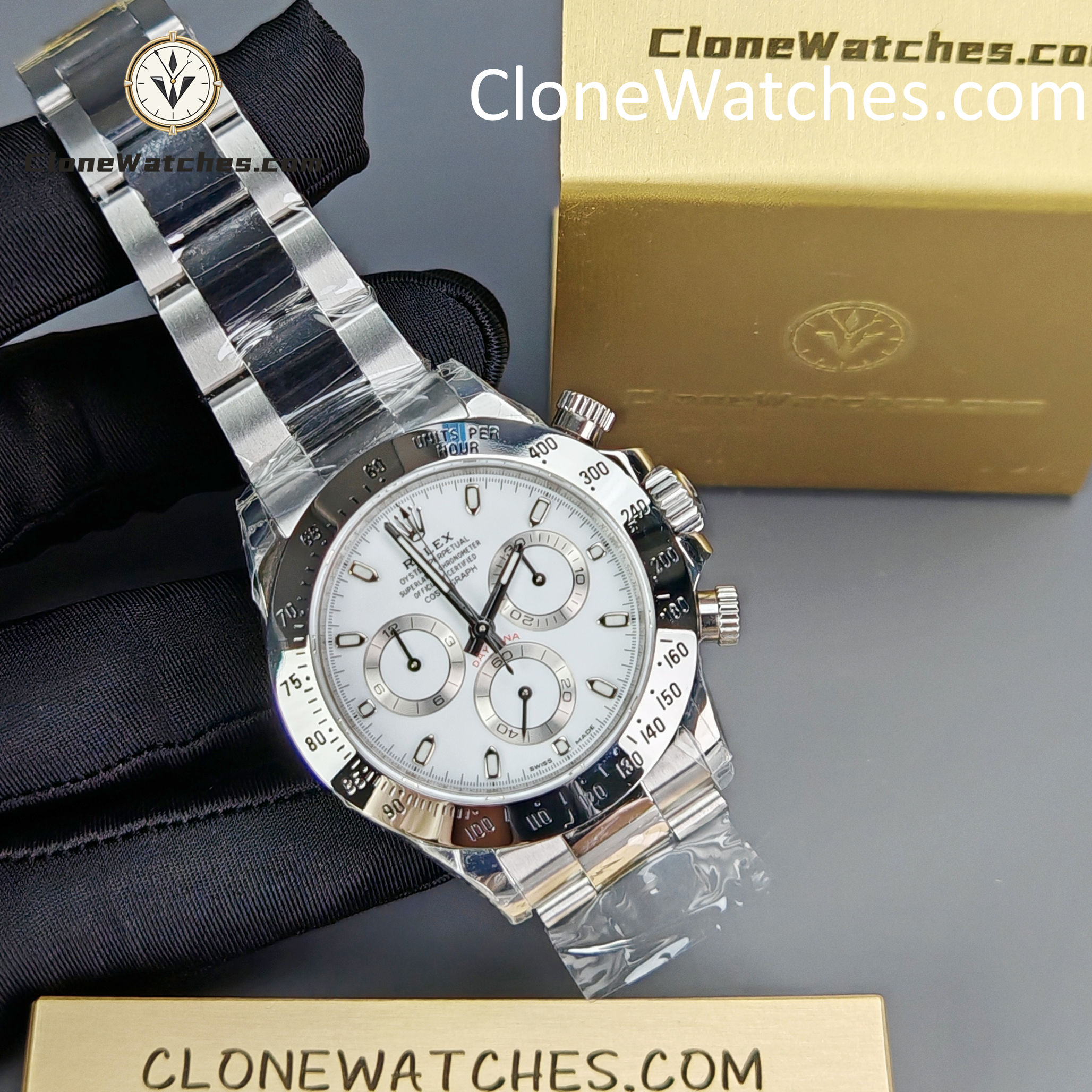 Rolex Super Clone Watches 1:1 Daytona White Dial M116520-78590 4130 Movement
