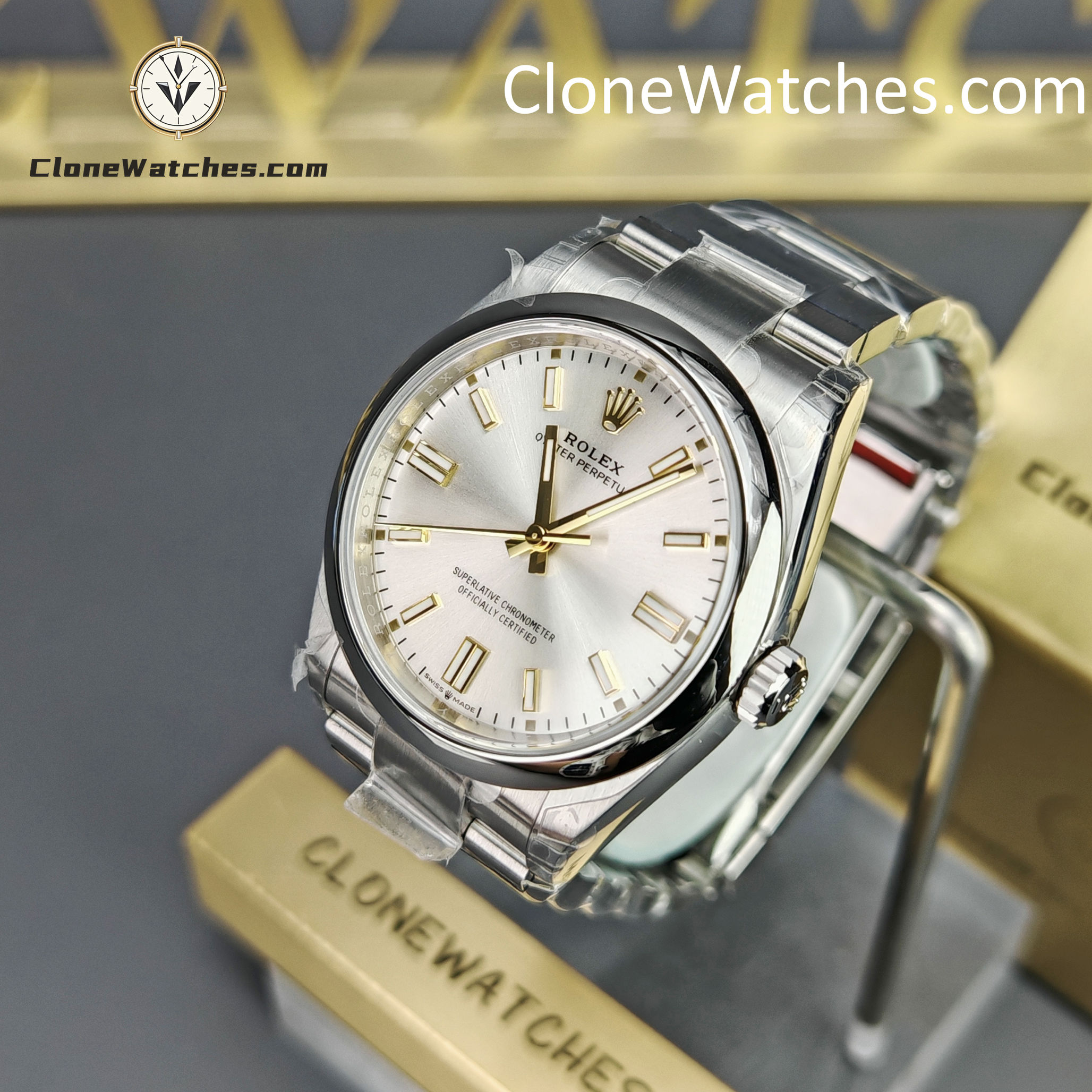 Rolex Super Clone Watches 1:1 Oyster Perpetual Silver Dial 36mm m126000-0001 3230 Movement