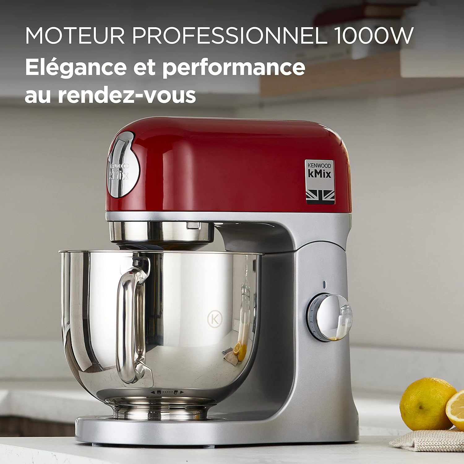 Robot pâtissier 1000 W bol 5 L rouge
