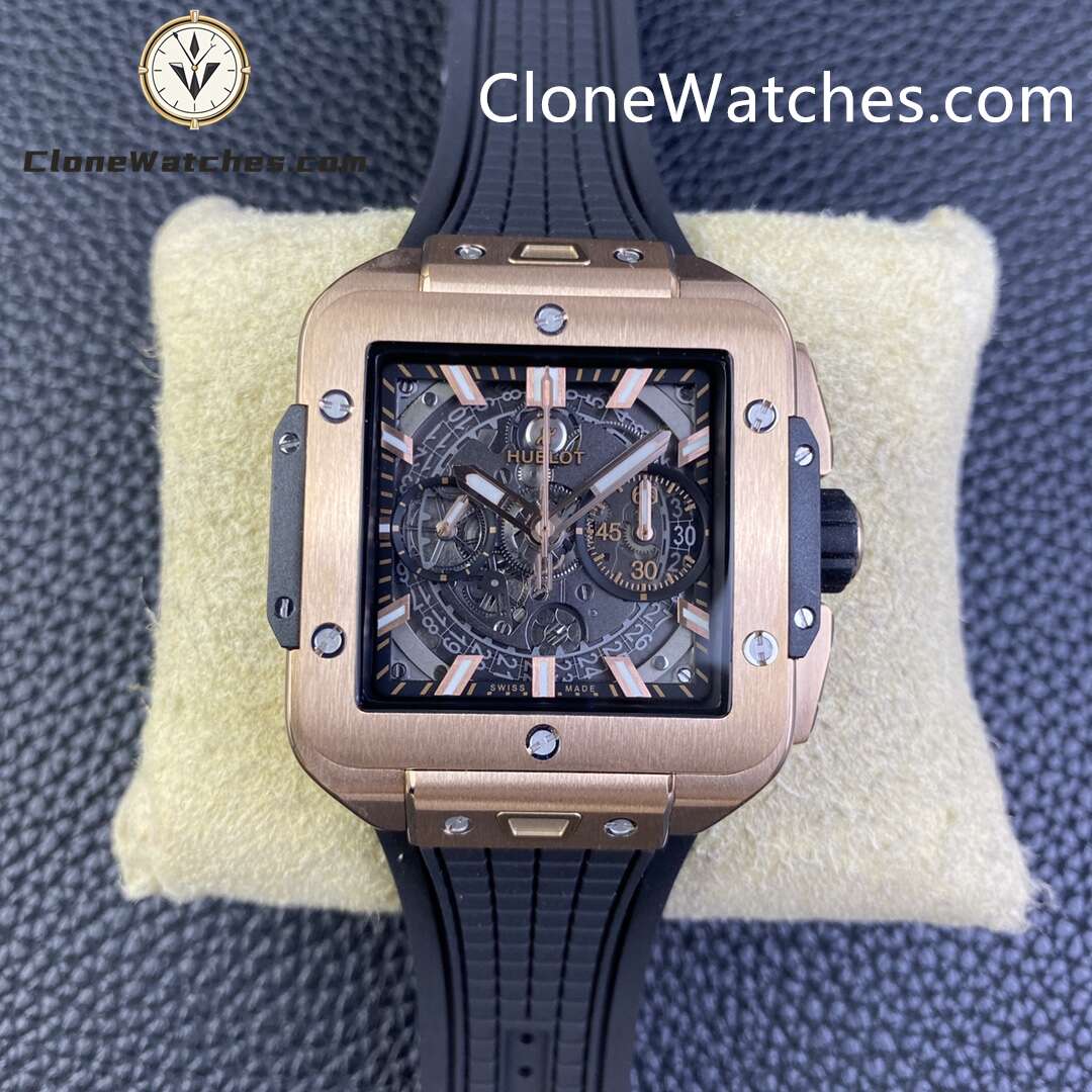 Hublot Super Clone Watches 1:1 Square Bang Unico King Gold Ceramic 42MM 821.OM.0180.RX