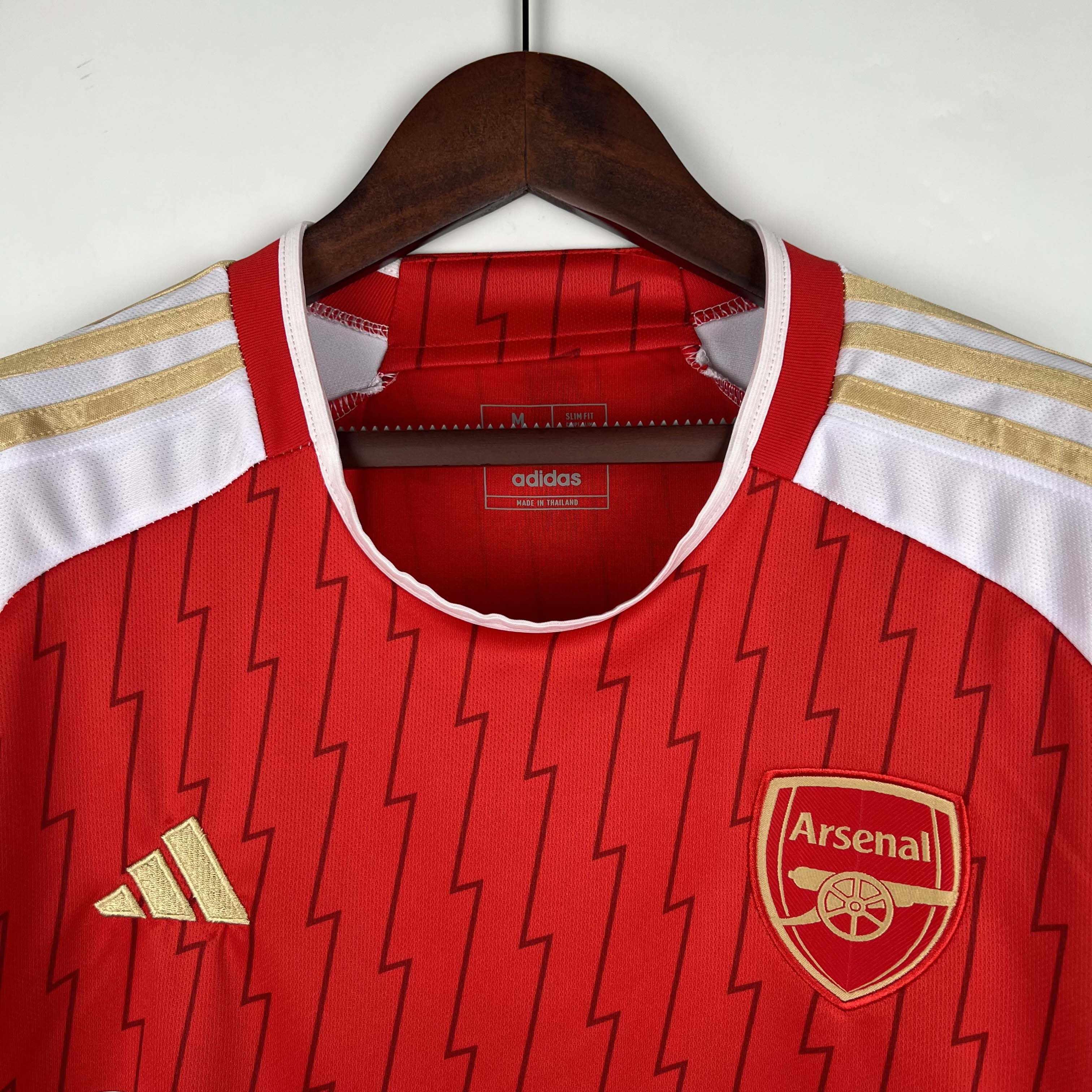 2023/2024 Long Sleeve Arsenal Home Football Shirt 1:1 Thai Quality-Fans