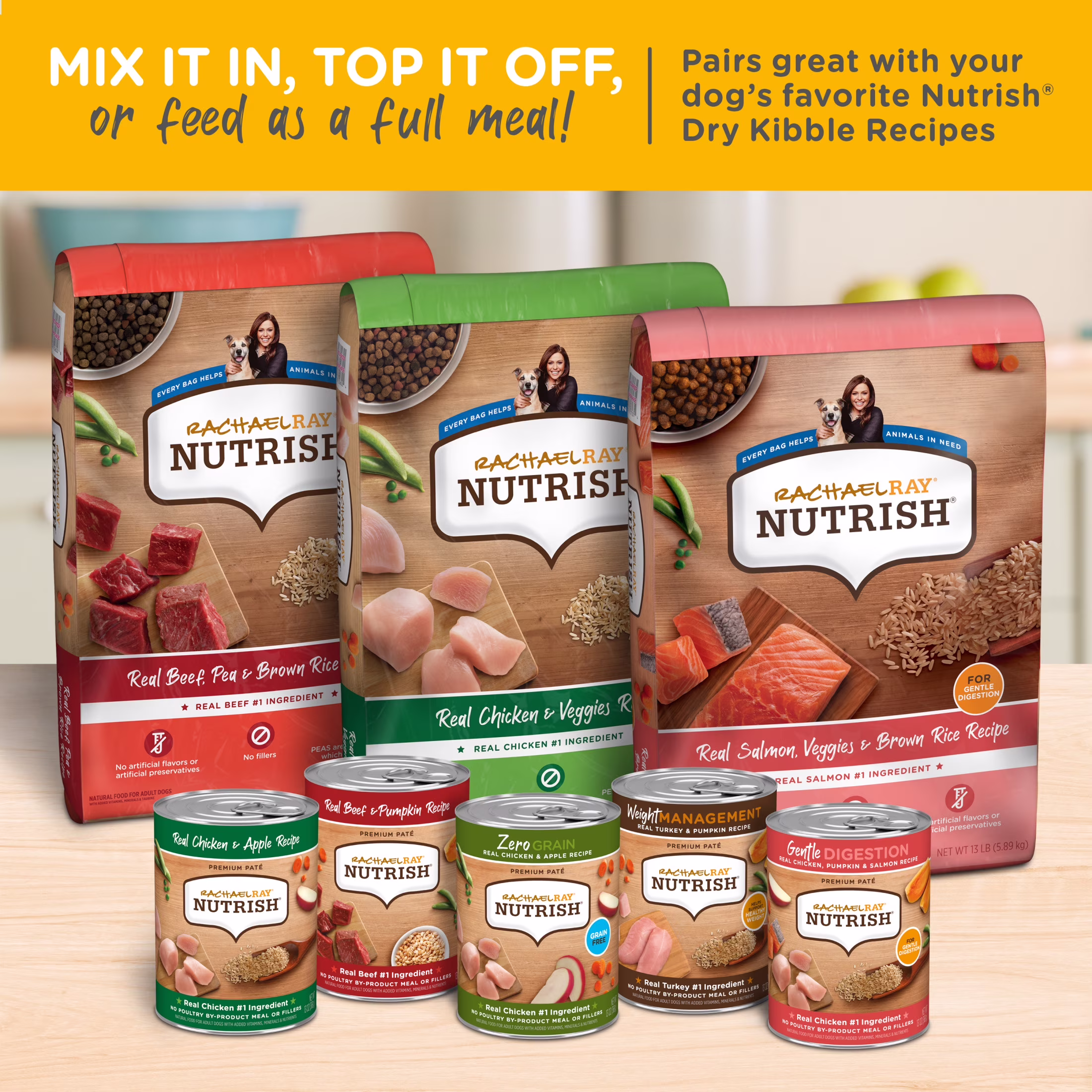Rachael Ray Nutrish Premium Paté Gentle Digestion Real Chicken, Pumpkin & Salmon Recipe Wet Dog Food, 13 oz. Can