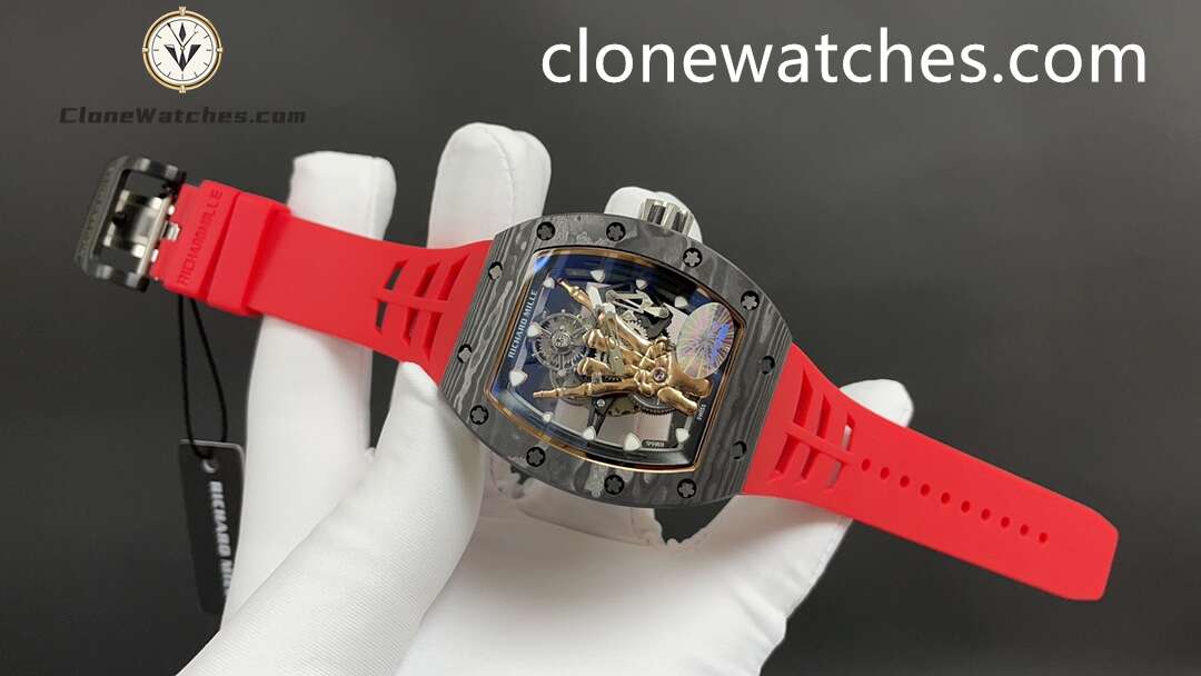 Richard Mille Super Clone Watches 1:1 RM 66 Freedom Proclaimed Tourbillon Red Strap