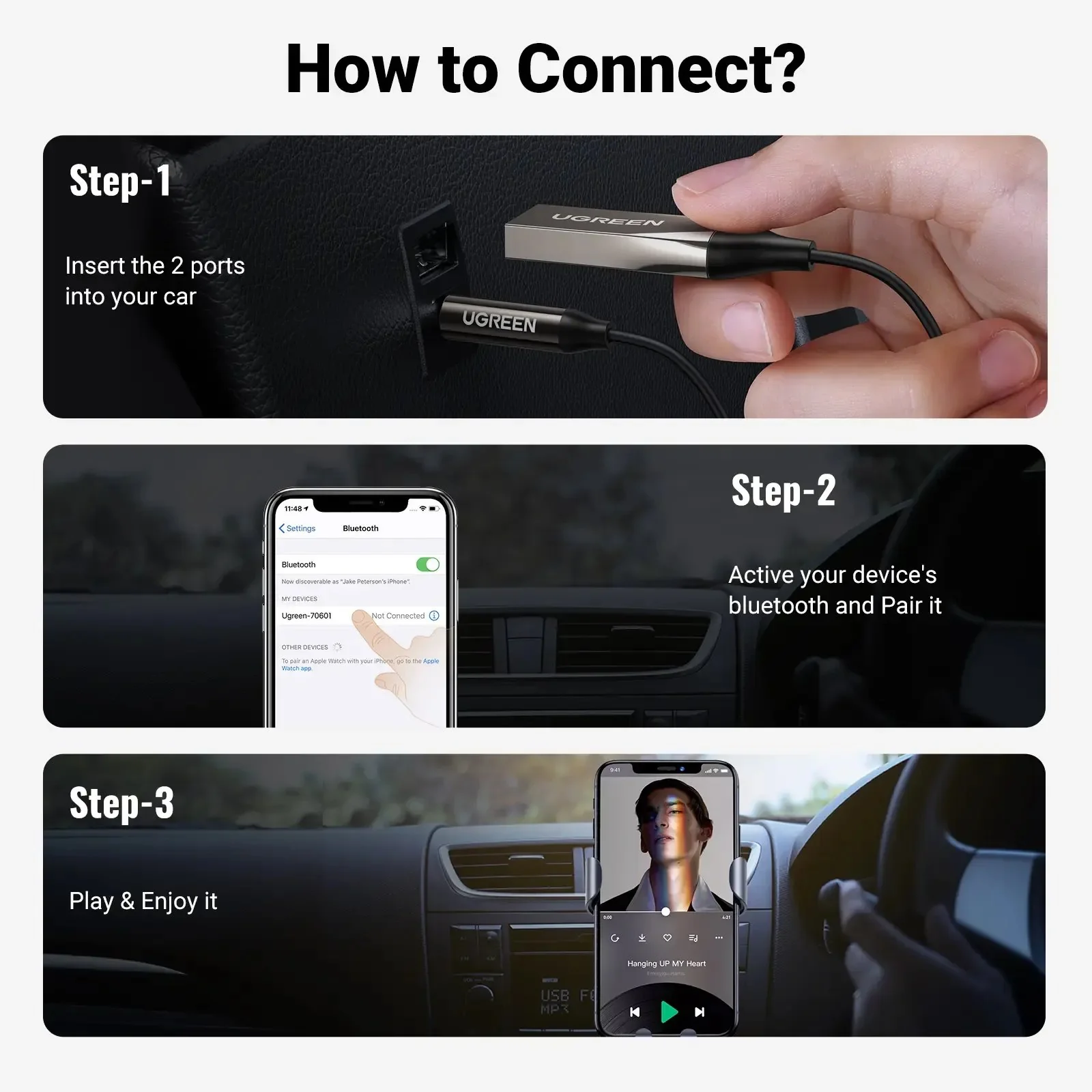 Upgrade Your Drive Instantly – Bluetooth 6.0 AUX Wireless Audio Receiver with Hands-Free Calling