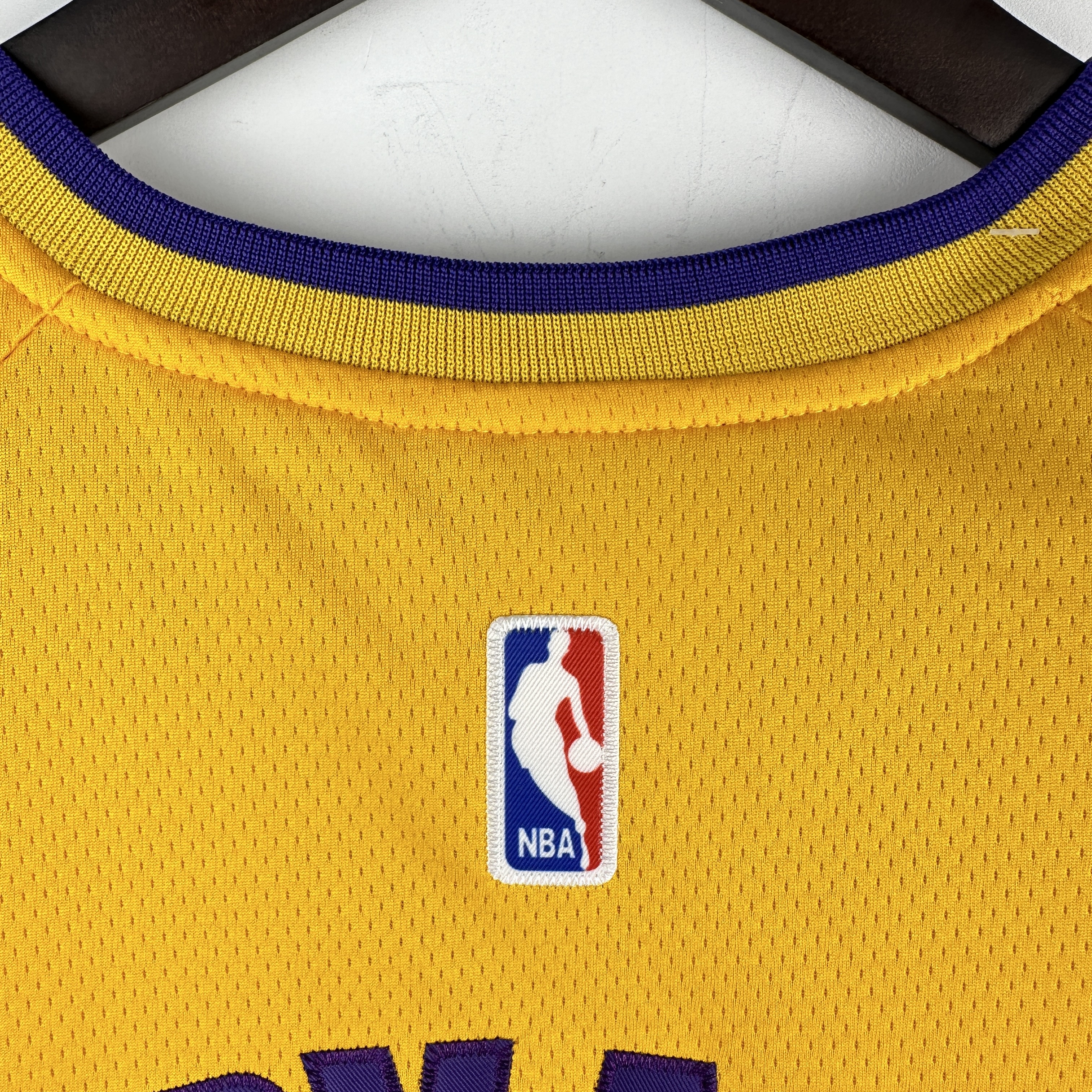 Embroidered Lakers V-neck Yellow No. 24 Kobe
