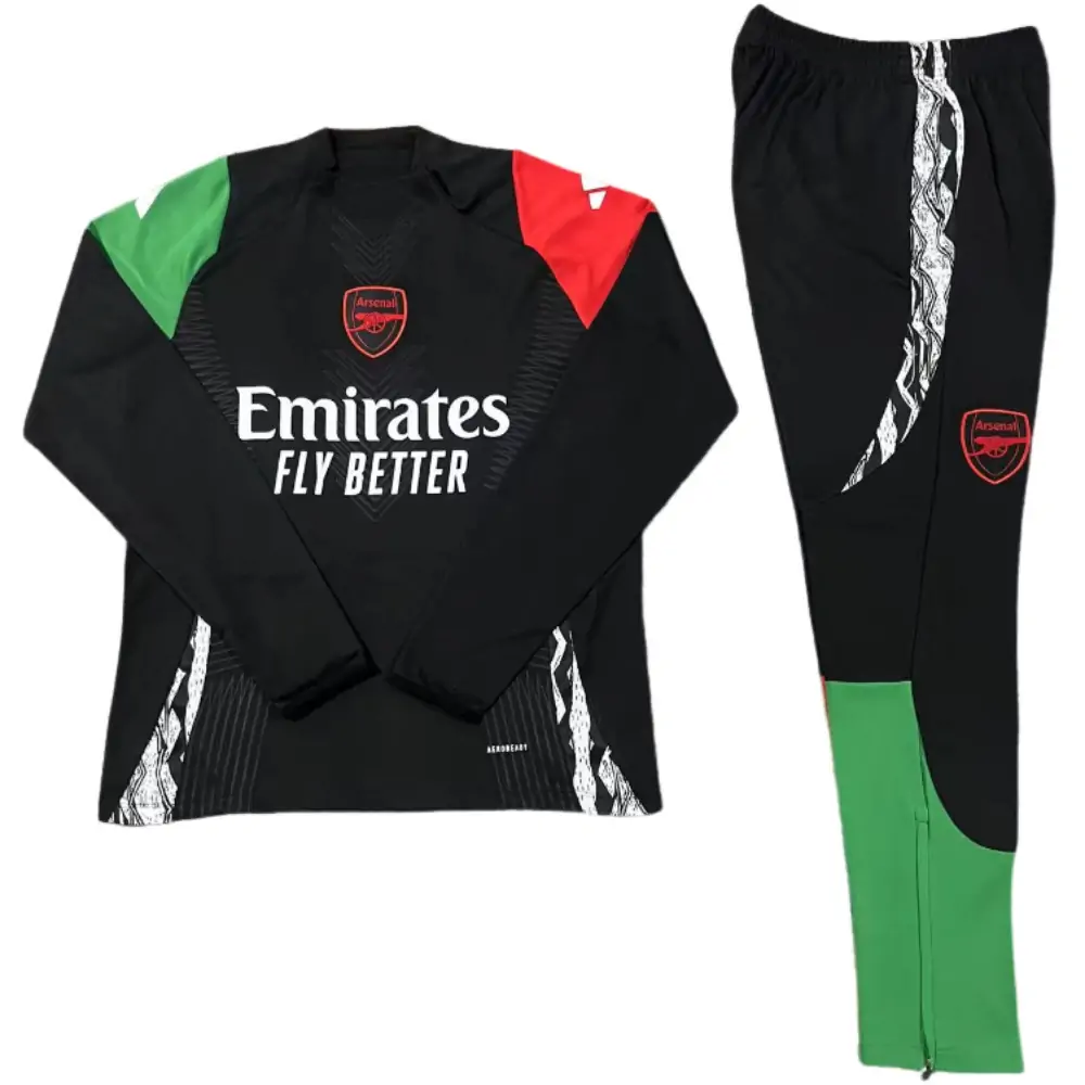 Arsenal black training uniform for kids 2024-25 season