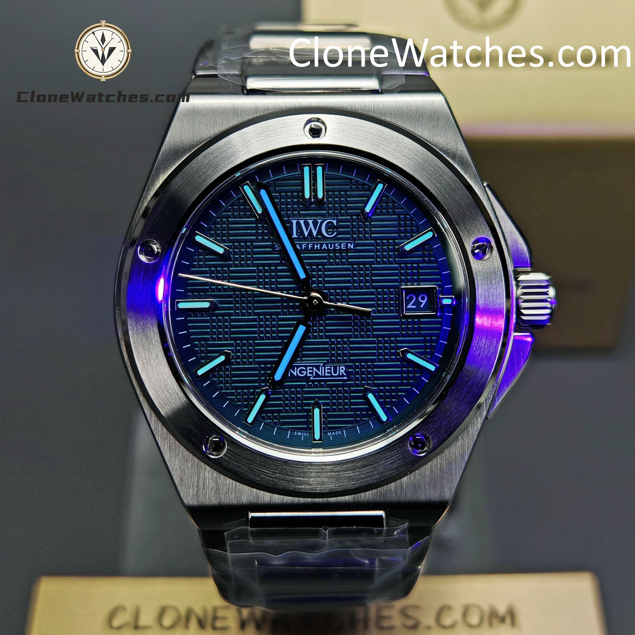 IWC Super Clone Watches 1:1 IW328903 Ingenieur Automatic 40 Aqua Dial