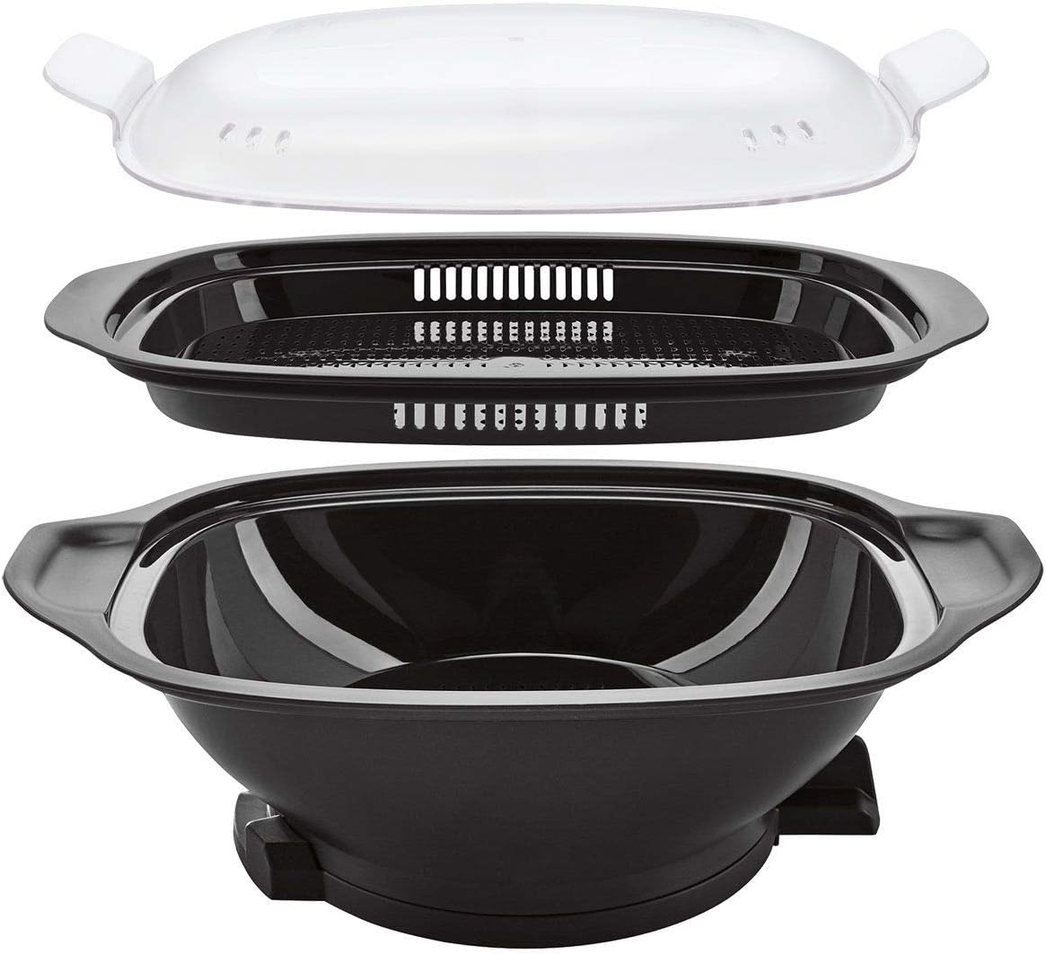 Robot cuisine multifonction accessoires lavables noir argent