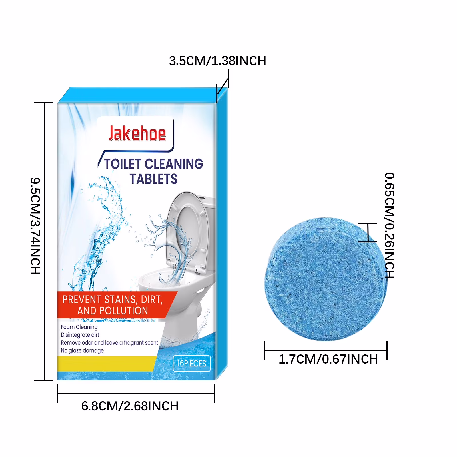 Kumdkd Toilet Bowl Cleaner Tablets, Starter Set, 6 Count, Plastic-Free, No Harsh Chemicals, Plant-Based