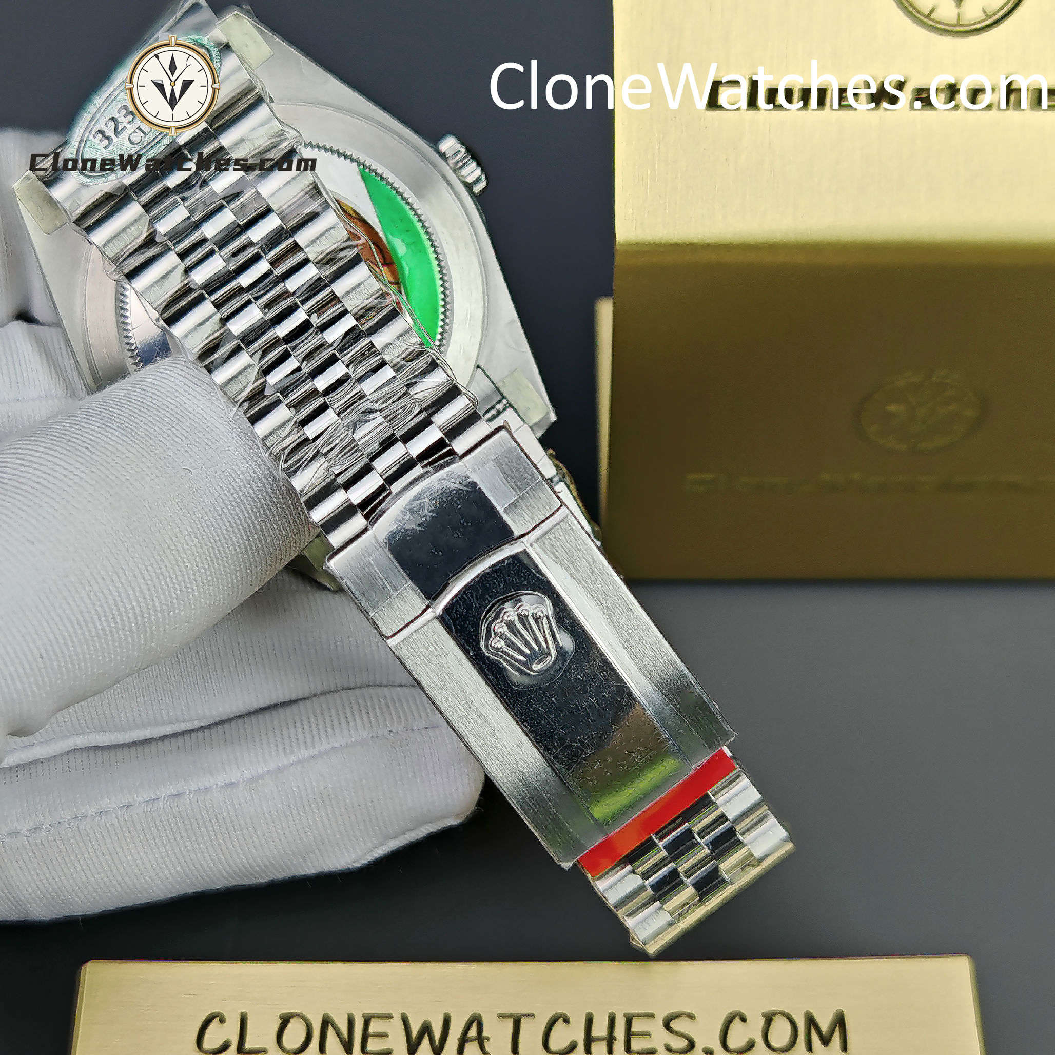 Rolex Super Clone Watches 1:1 DateJust Green Dial m126334-0028 Jubilee 41MM 3235 Movement