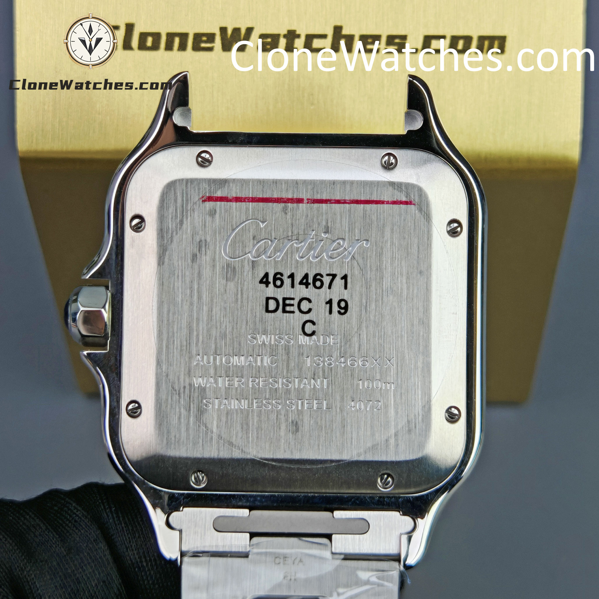 Cartier Super Clone Watches 1:1 Santos Series White Dial 39.8MM WSSA0009