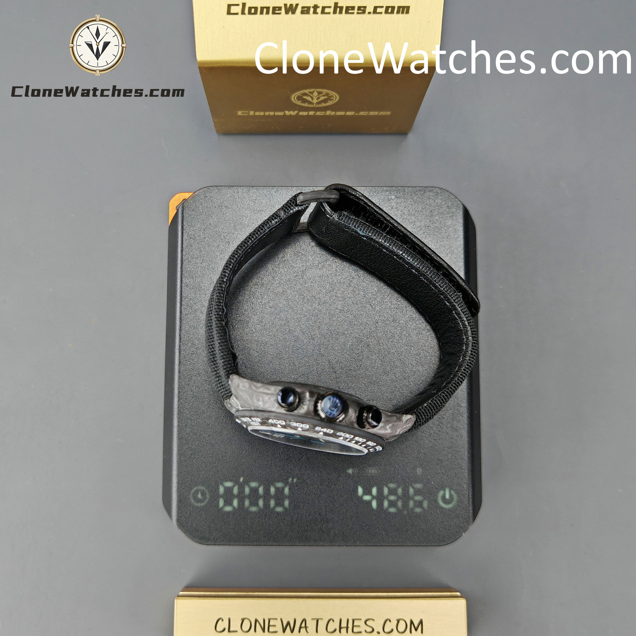 Rolex Super Clone Watches 1:1 Skeleton Daytona Carbon NTPT DIW 4130 Movement