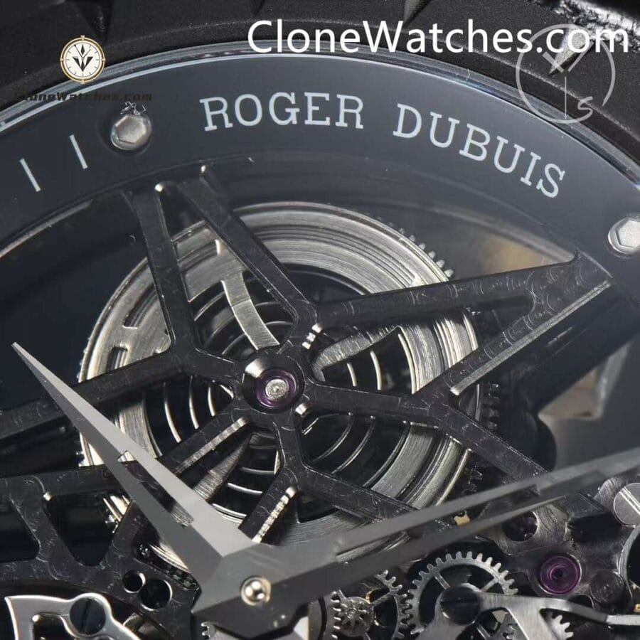 Roger Dubuis Super Clone Watches 1:1 Excalibur Skeleton Double Flying Tourbillon RDDBEX0471 45MM