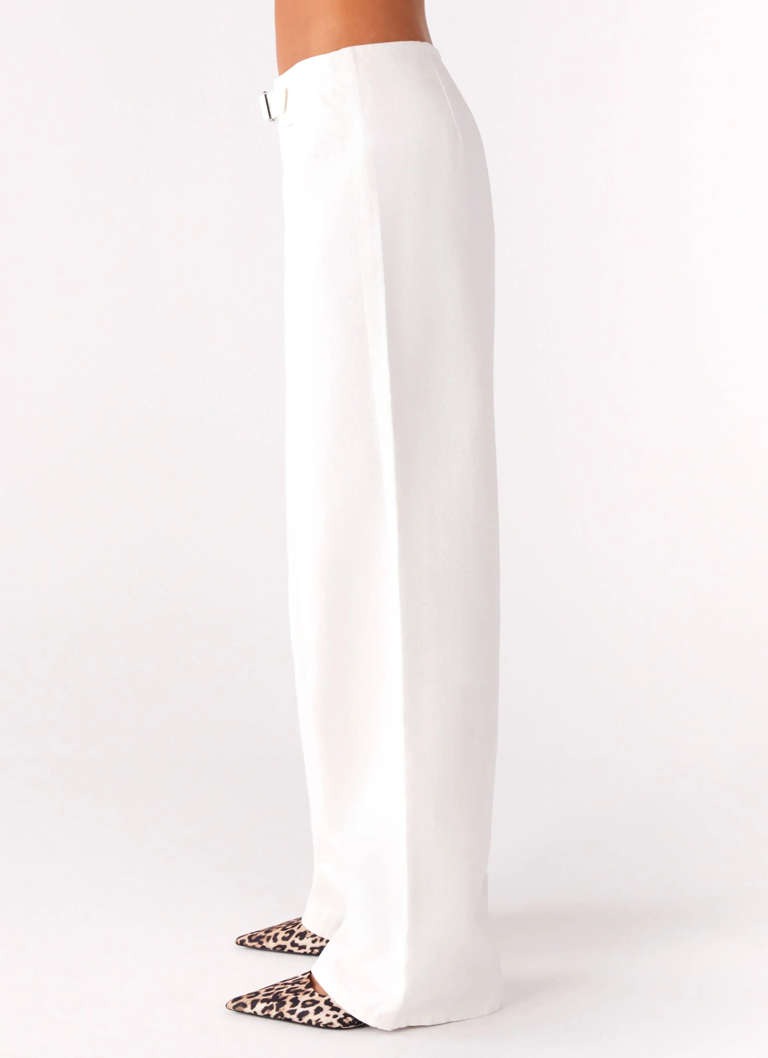 Texas Low Rise Denim Jeans - White