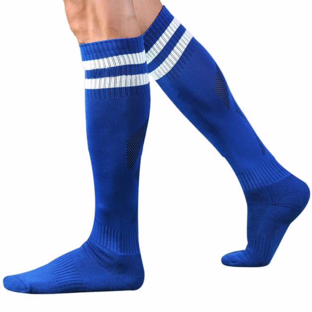TIWEKE Men's Knee-High Socks, Breathable, Classic formal Sock, Lightweight, Trendy Clothing White