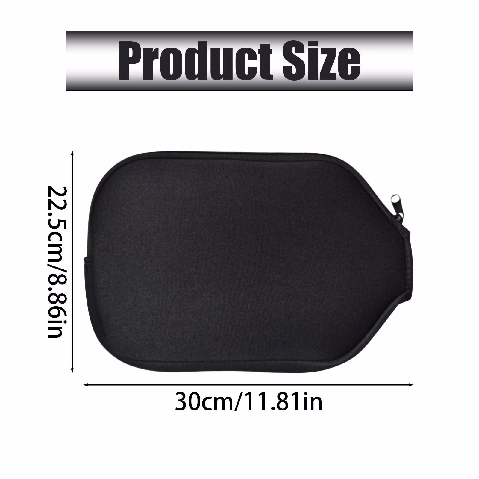Pickleball Paddle Cover Neoprene Protective Sleeve Universal Fit Racquet Cover Waterproof Zipper Case for USAPA Standard & Extended Paddle 1 Pc