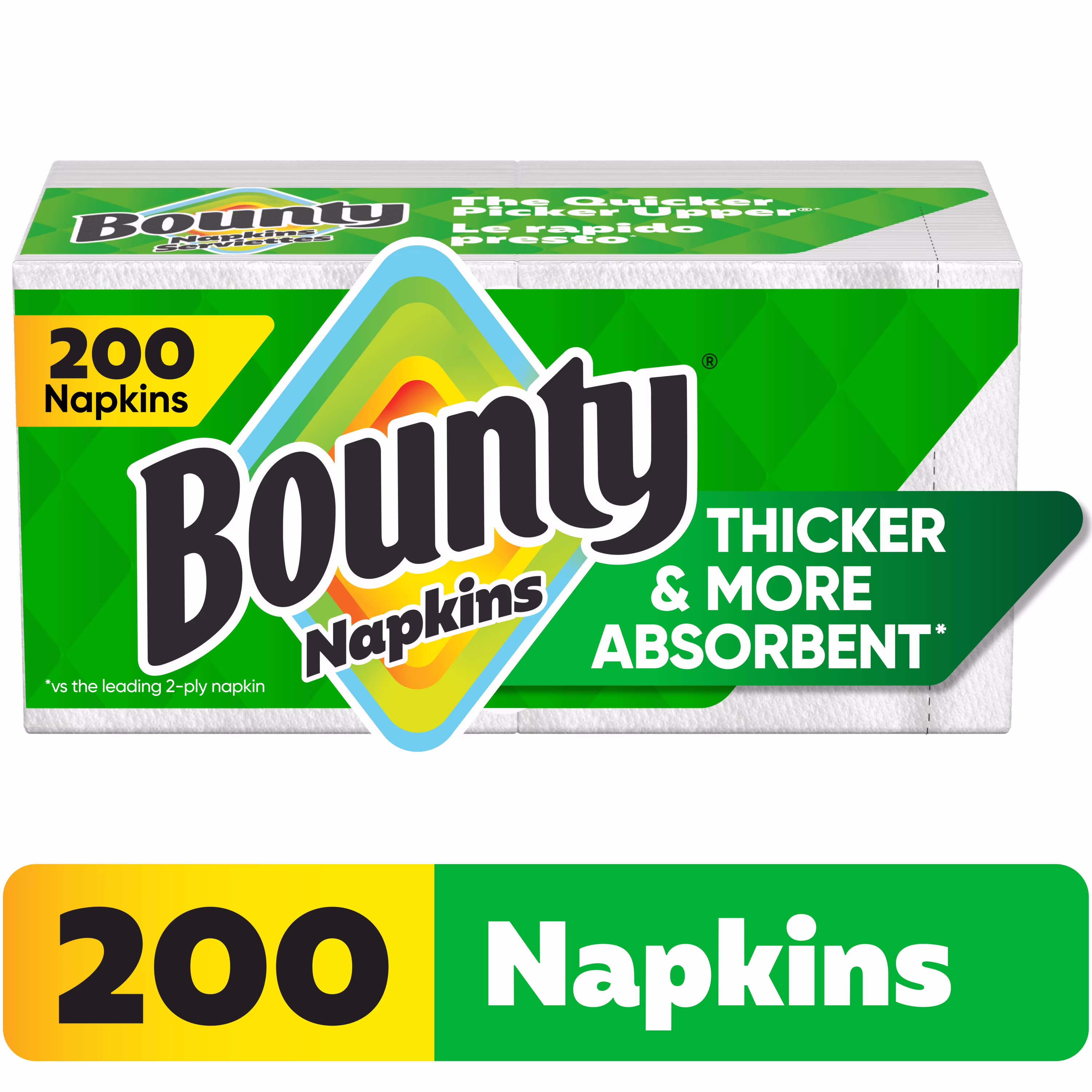 Bounty Paper Napkins, White, 200 Count