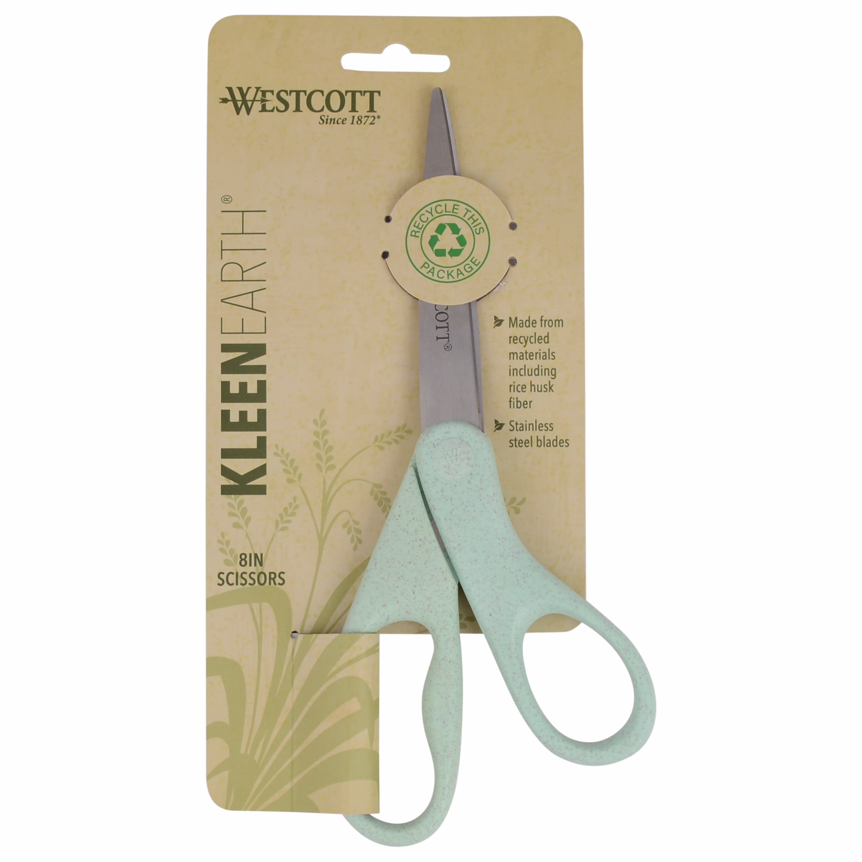 Westcott 8" KleenEarth Eco-Friendly Crafting Scissors, Blue