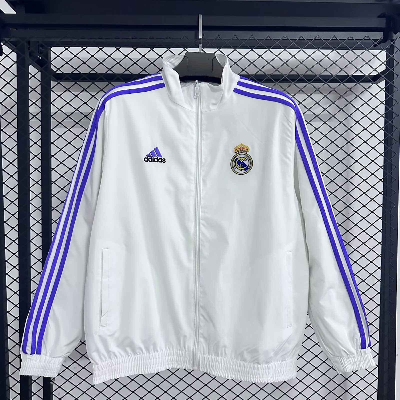 Real Madrid reversible retro home windbreaker