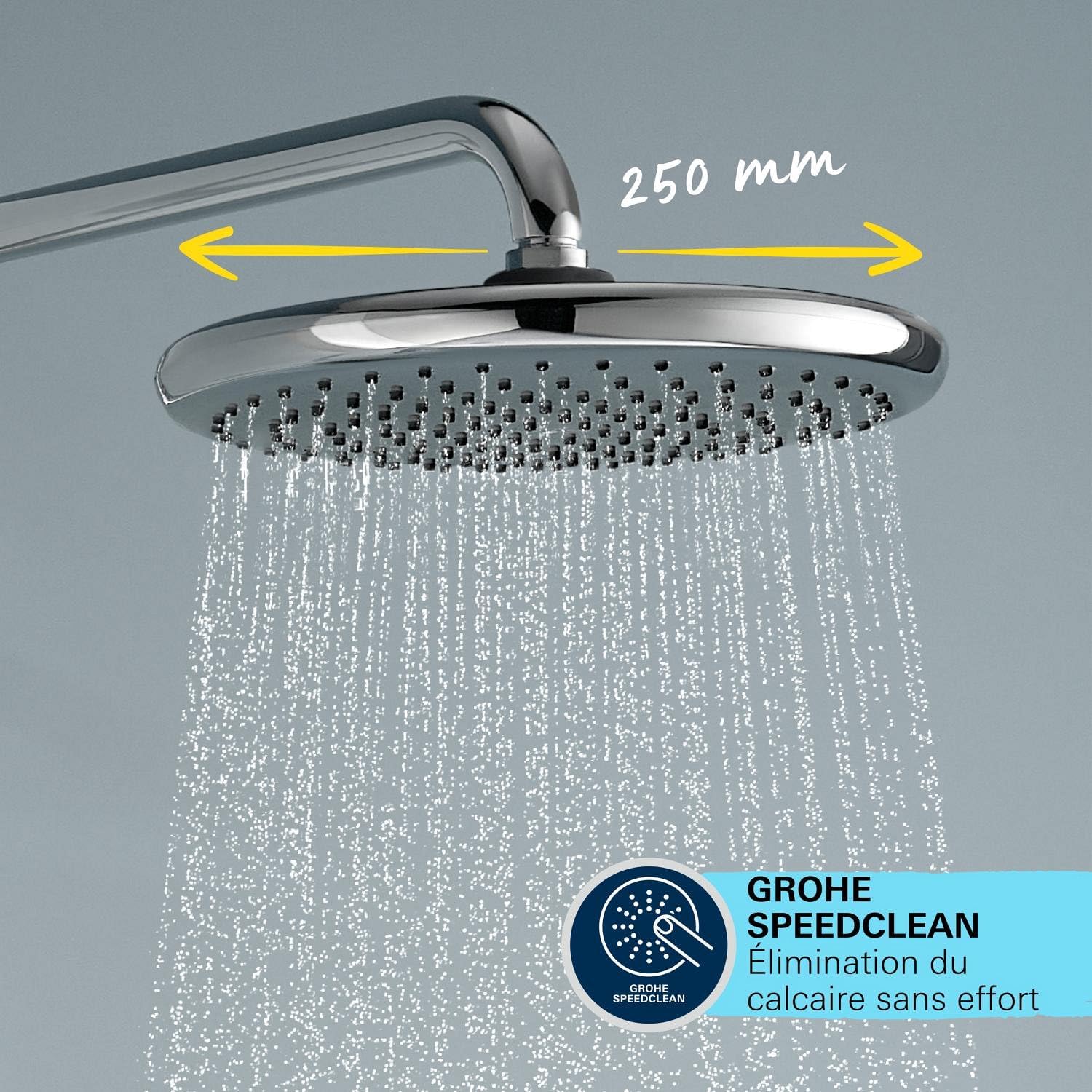 Colonne douche Vitalio Start System 250 mitigeur thermostatique douchette 2 jets flexible 175 m chromé 26677001