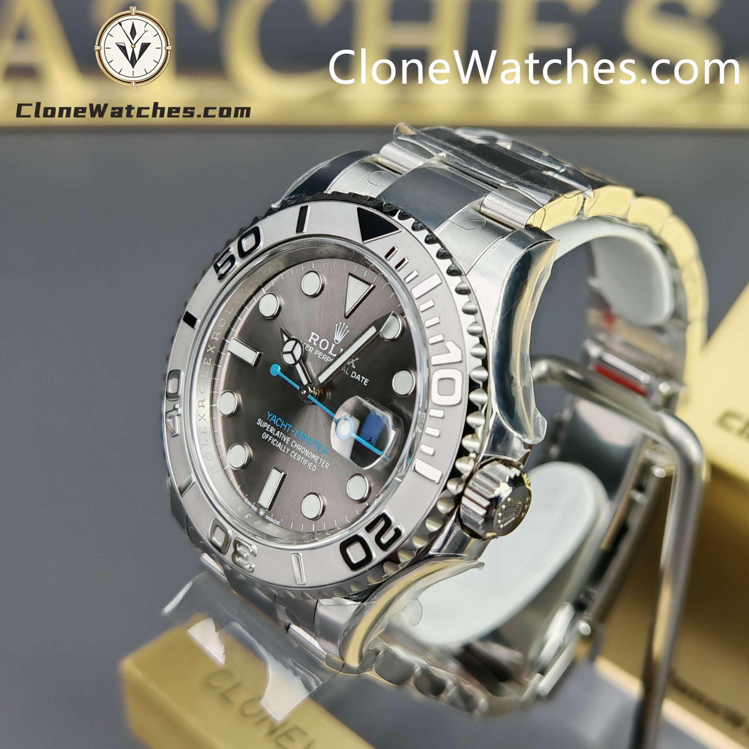 Rolex Super Clone Watches 1:1 Yacht Master Rhodium White Dial M126622-0001 3235 Movement