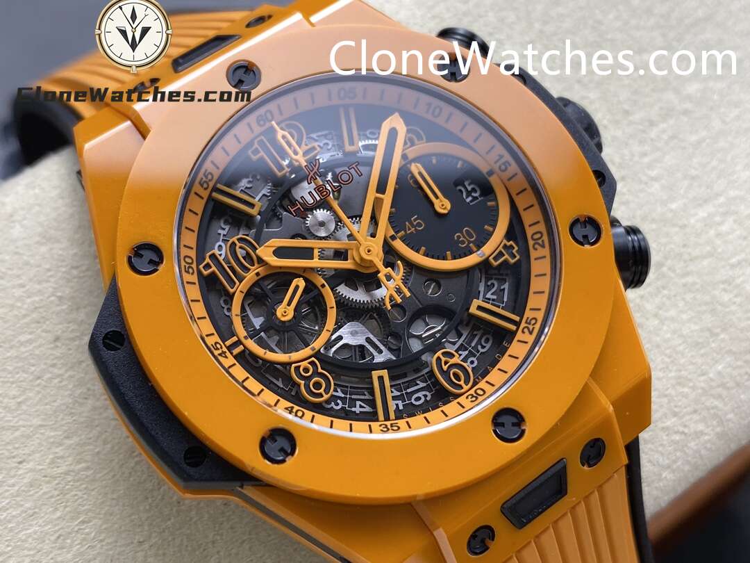 Hublot Super Clone Watches 1:1 Big Bang Unico Orange Ceramic 42MM 441.CU.5910.RX