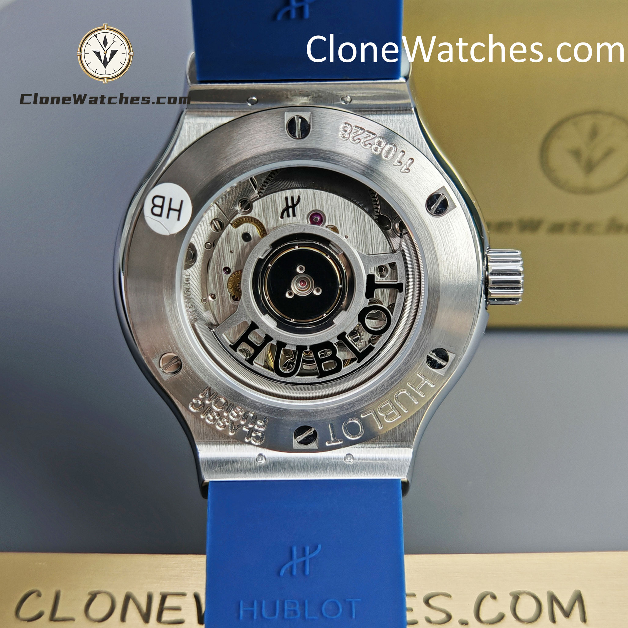 Hublot Super Clone Watches 1:1 Classic Fusion Blue Diamonds 38MM 565.NX.7170.RX.1204