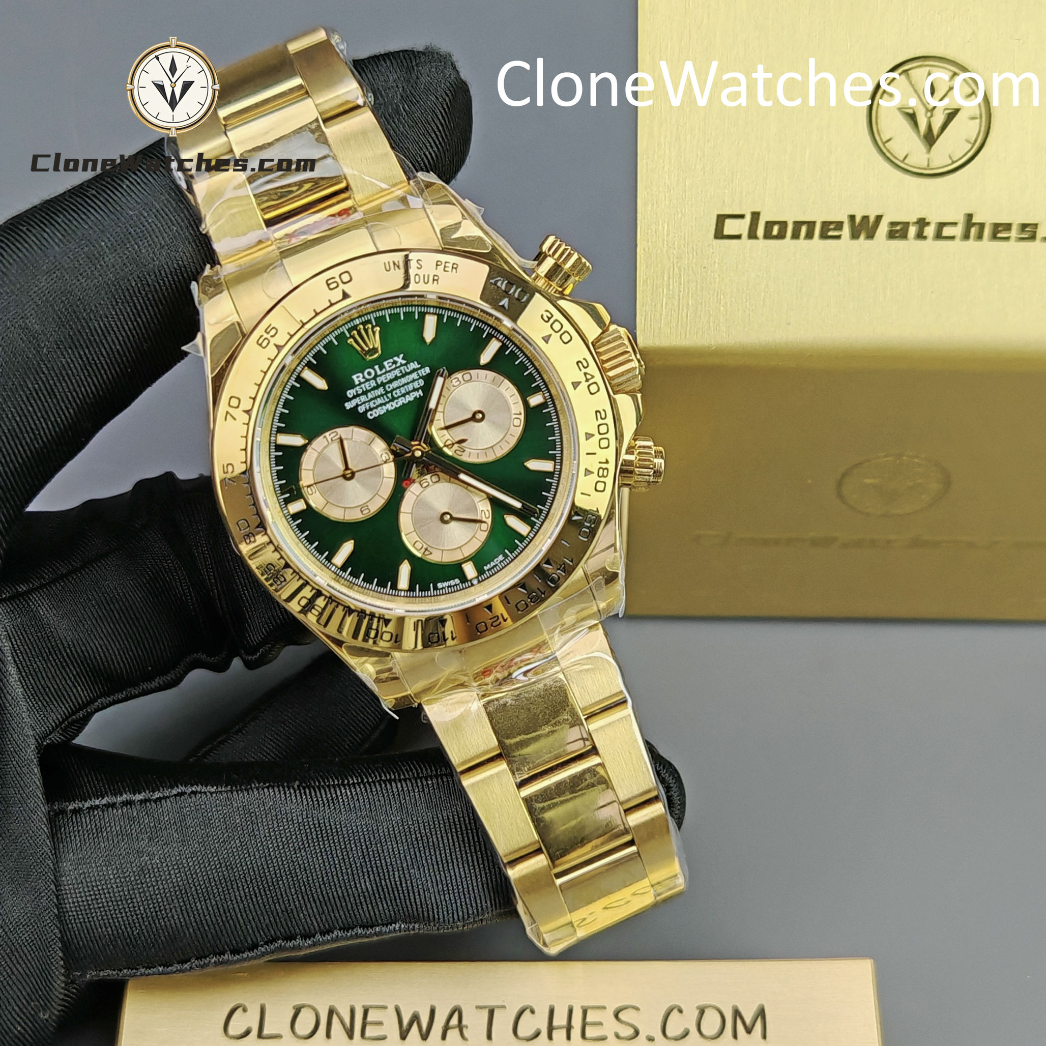 Rolex Super Clone Watches 1:1 Daytona 18K Yellow Gold Plating M126508-0008 4131 Movement