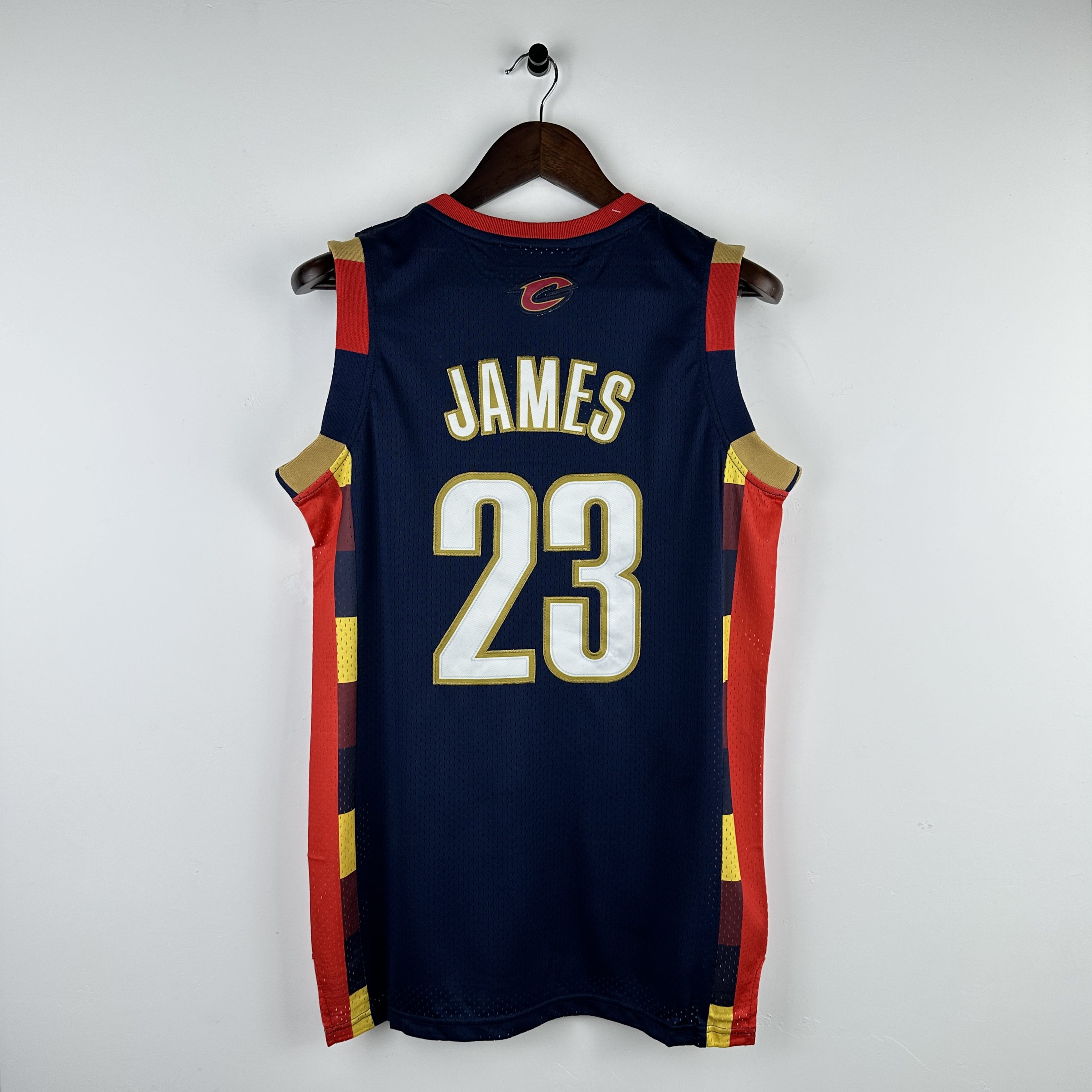 Embroidered MN Retro Jersey Cavaliers 08/09 Season Navy Blue No. 23 James