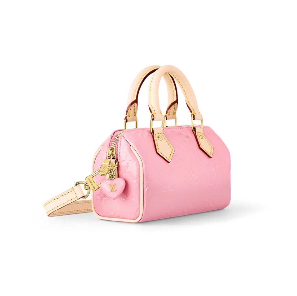 LOUIS VUITTION Speedy Nano， Lacquer leather, embossed