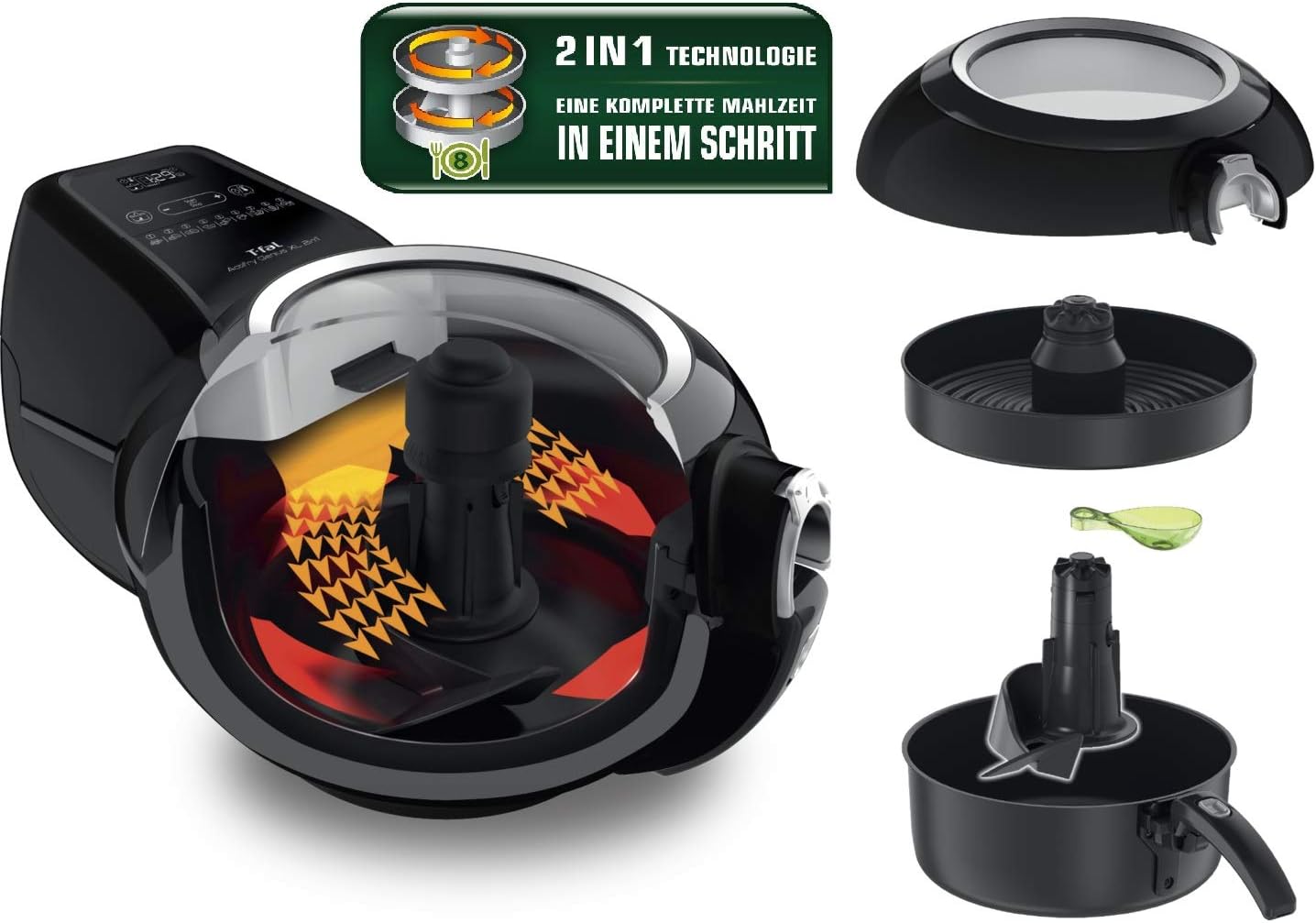 Friteuse air chaud 1,7 kg 1500 W 9 programmes technologie 2 en 1