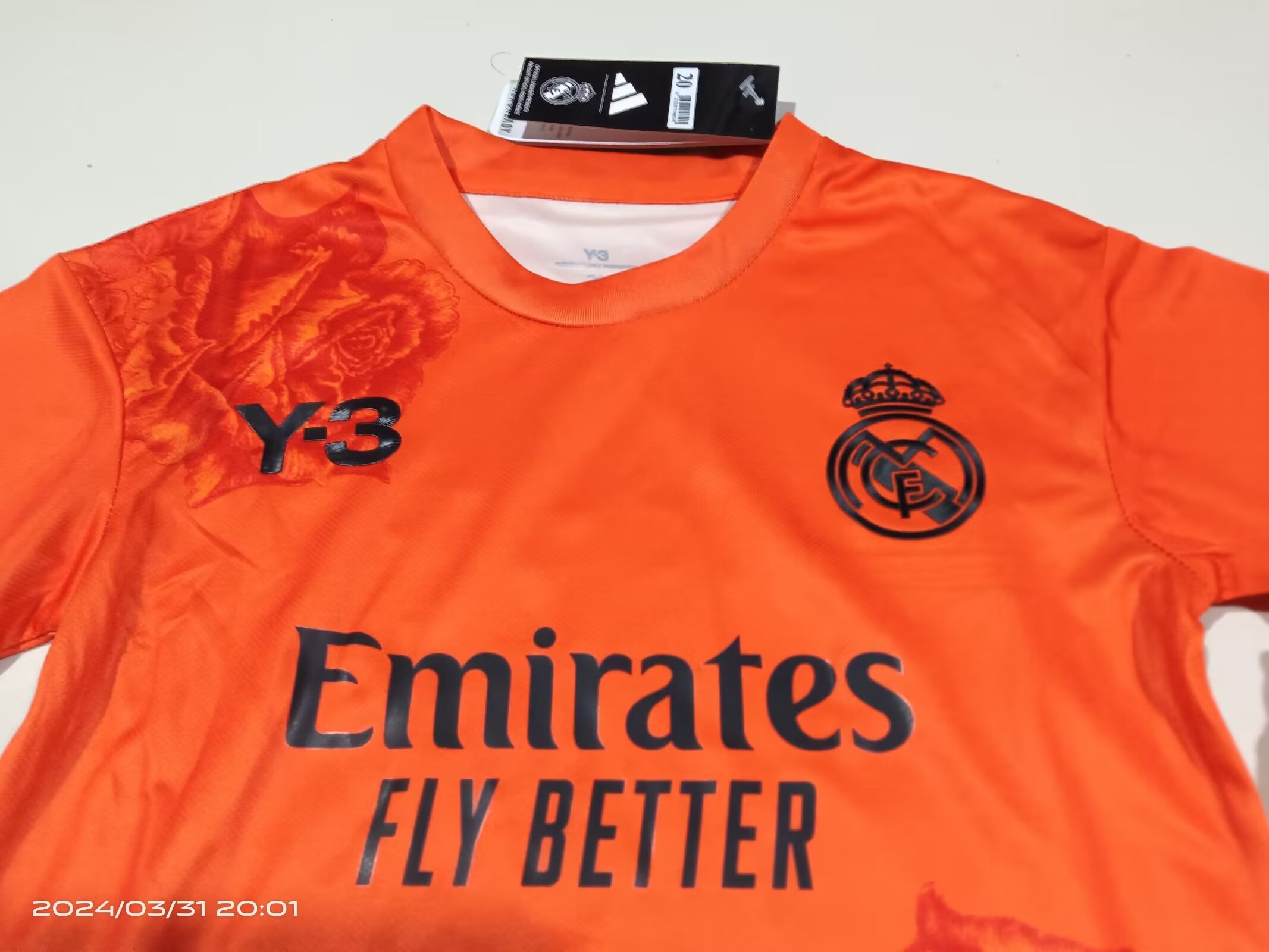 2024/25 Real Madrid Y3 Orange Children's Jersey Children's Sizes