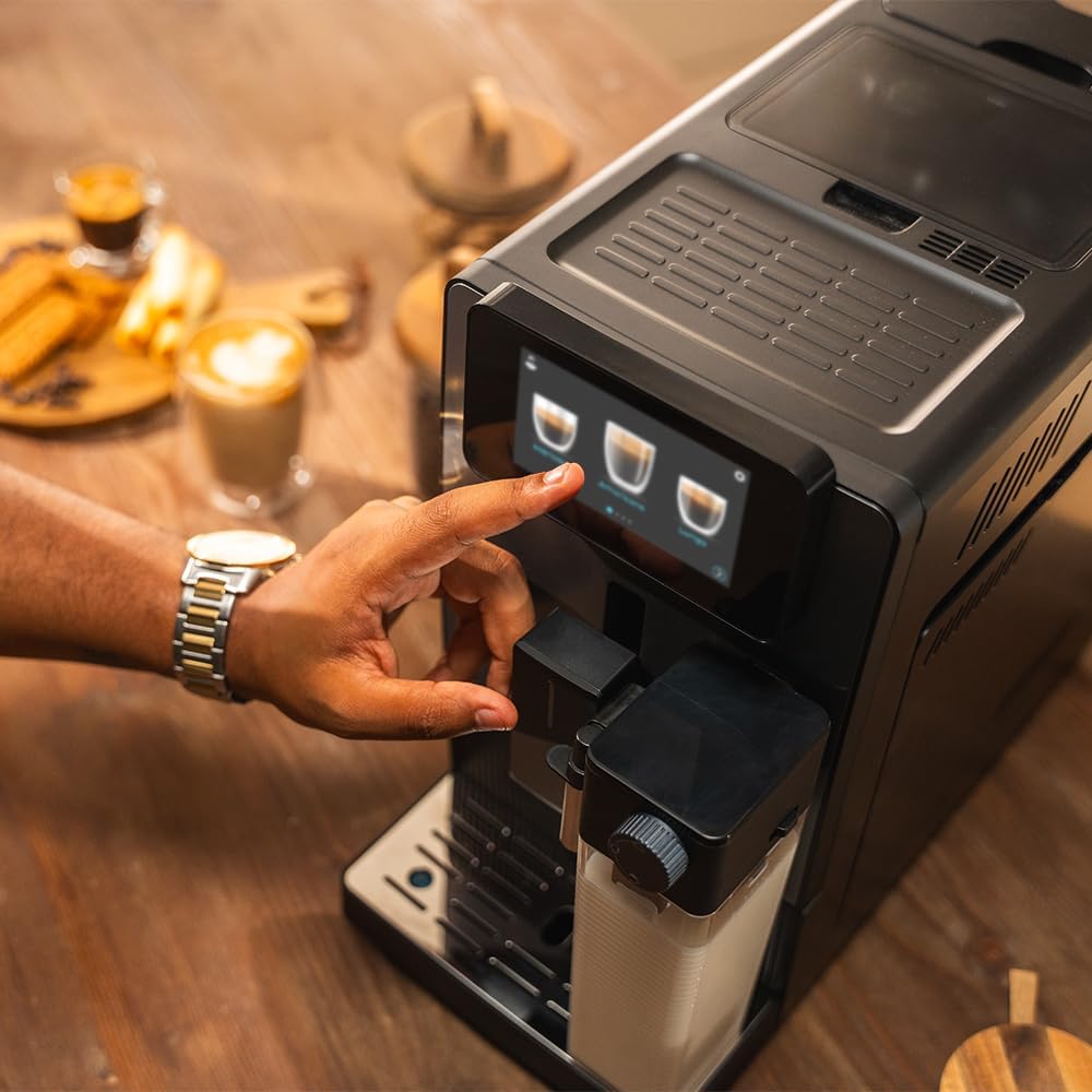Cafetière superautomatique Cremmaet Latte Touch 19 bars thermoblock 12 boissons 4 profils eau 11 L lait 400 ml écran TFT moulin conique