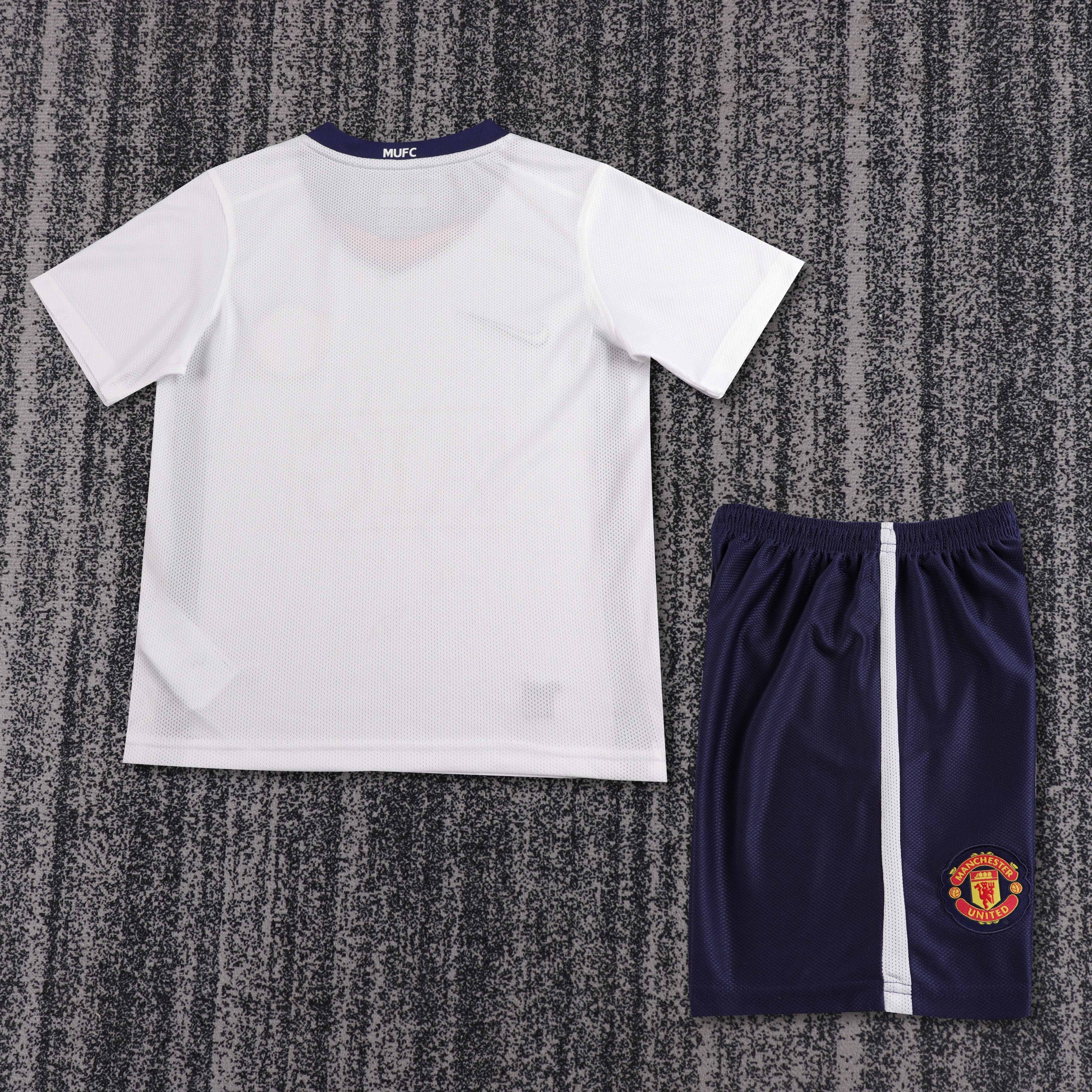 2008-09 Manchester United Away Match Retro Children's Jersey Set - Fans Edition